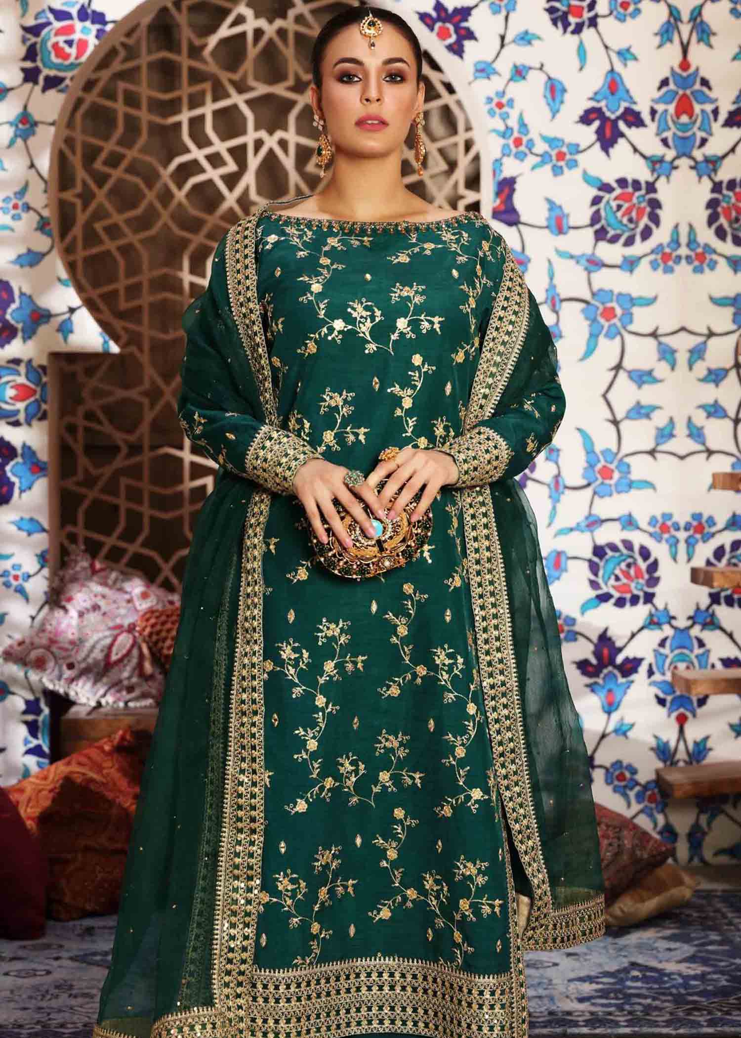 Waqas Shah GREEN ROSE Women 3pcs