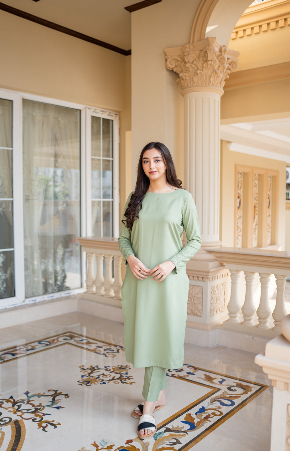 Aisling By Nirmal Pistachio Green Women 2pcs