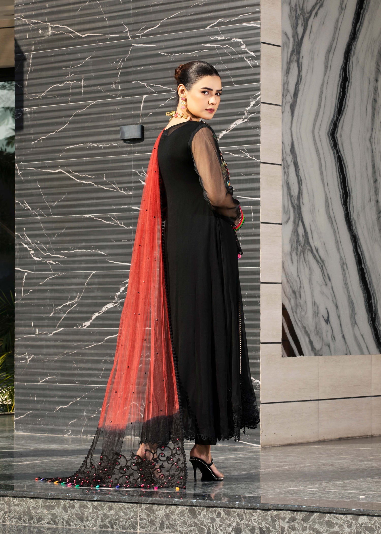 Khuda Baksh Creations Z 284 Black Women 4pcs