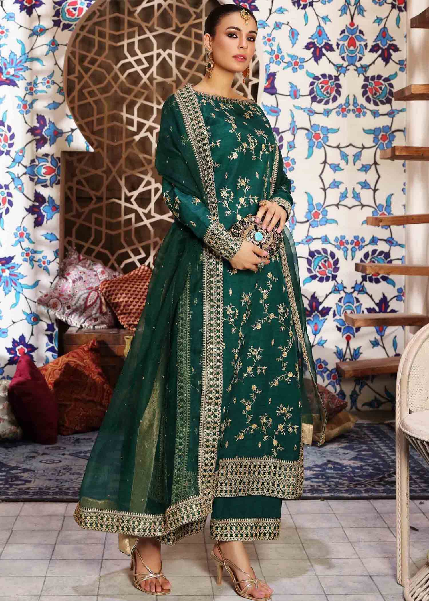 Waqas Shah GREEN ROSE Women 3pcs