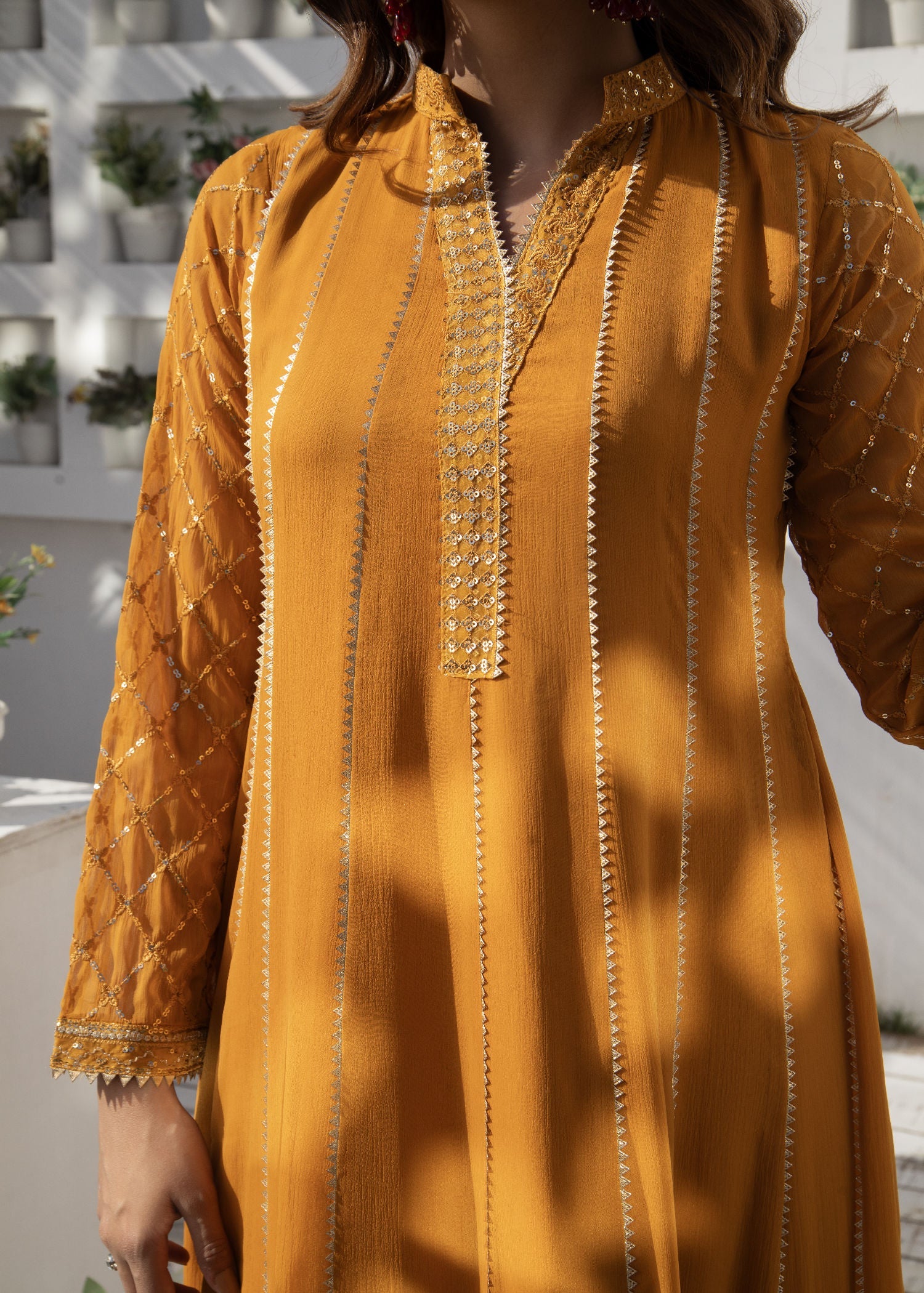 Manahils KURTI 106 COPPER ORANGE Women 3pcs