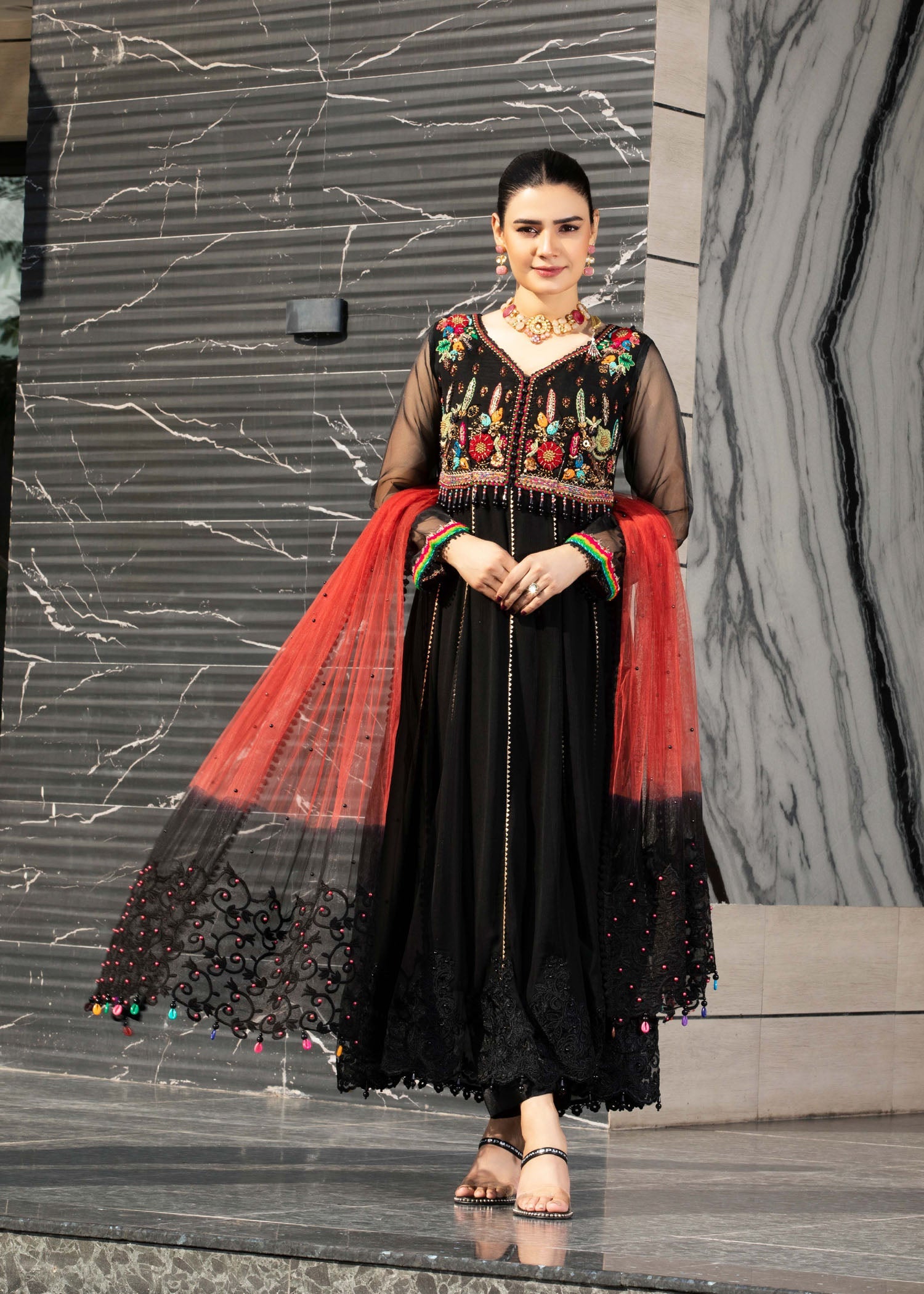 Khuda Baksh Creations Z 284 Black Women 4pcs