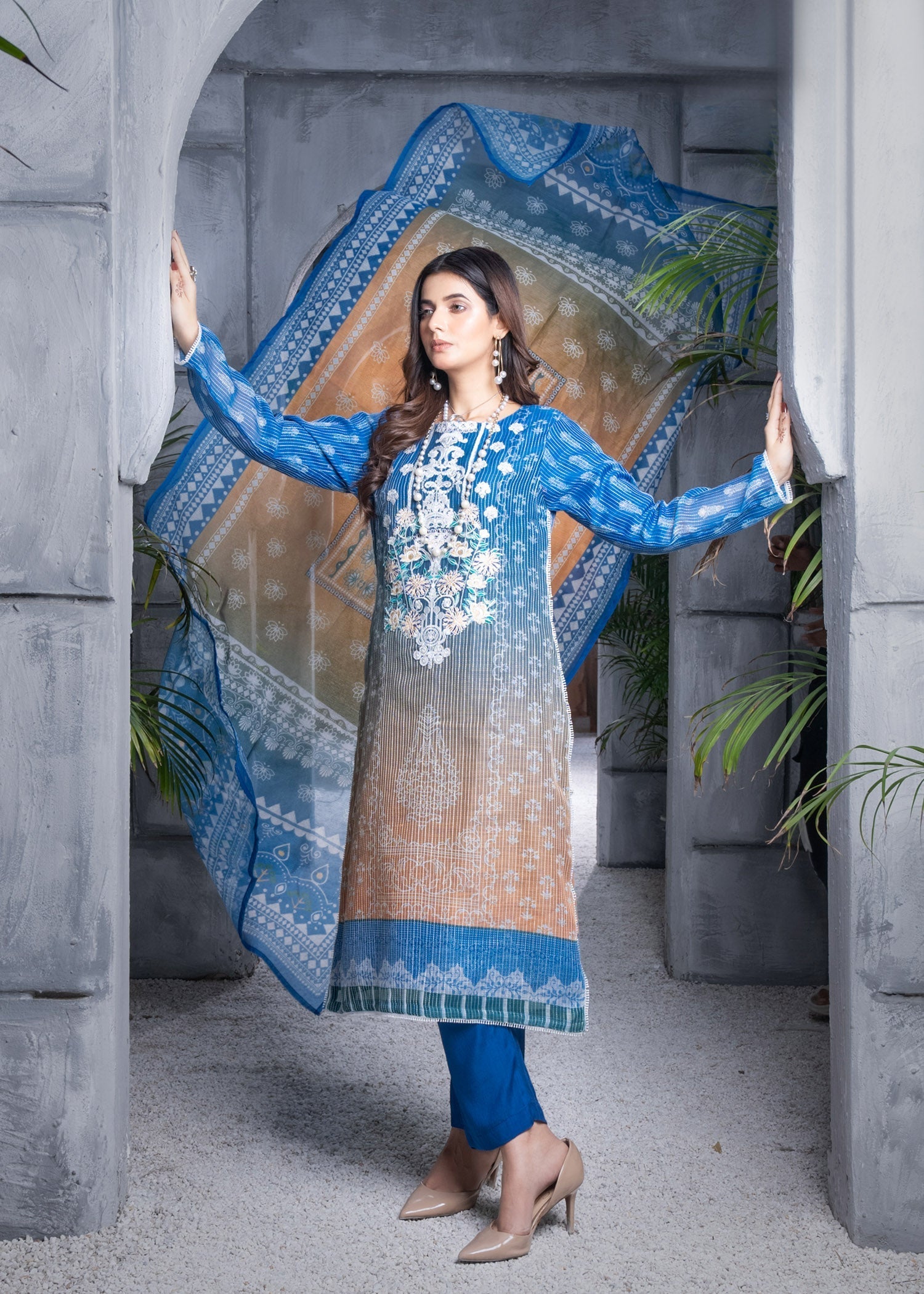 Tamanna E Libas ICE BLUE Women 3pcs