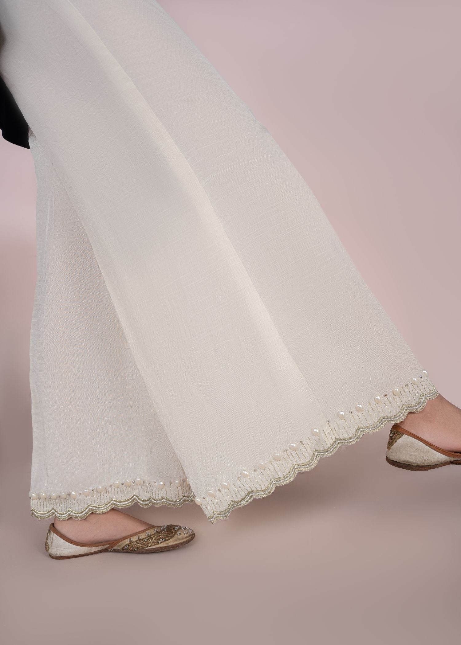 Rang-e-Meeras Ivory Pearls Pants Women 1pcs