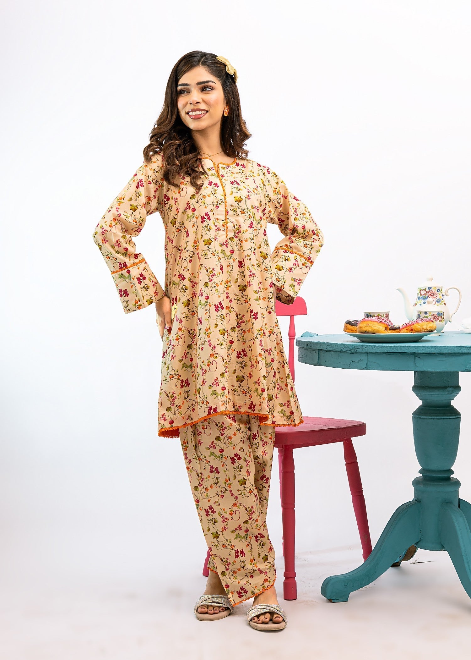 Mahrukh Gul Couture & Rakhtaa Dreamy Peach 009 Women 2pcs