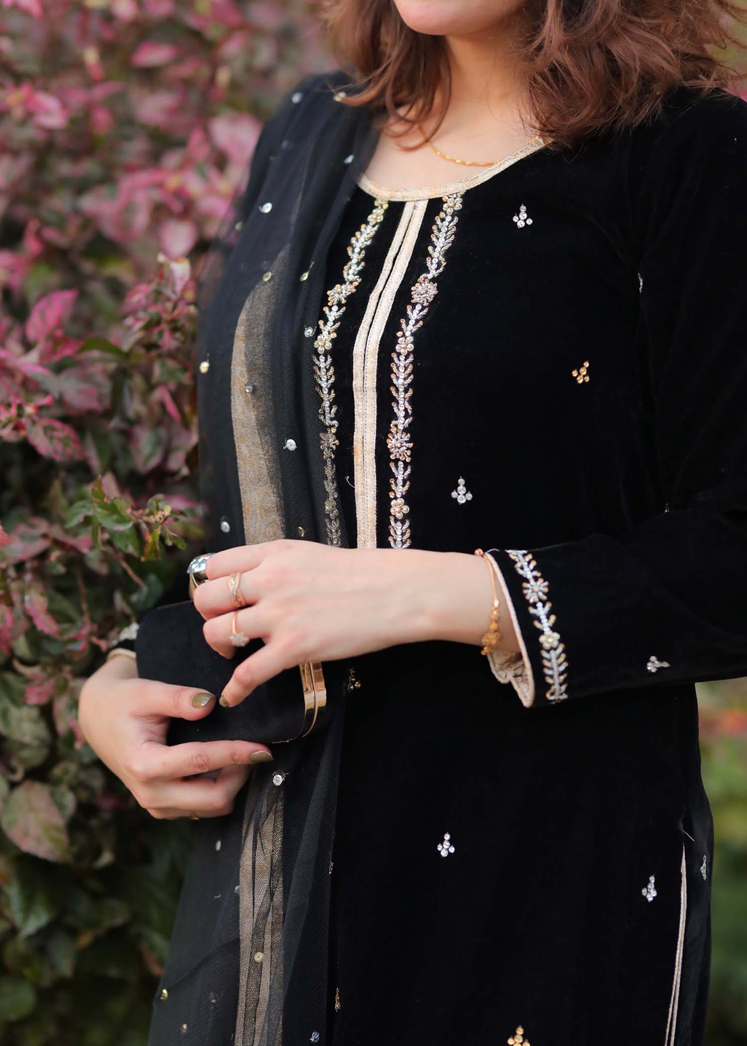Sidra Mumtaz Black Rose Women 3pcs
