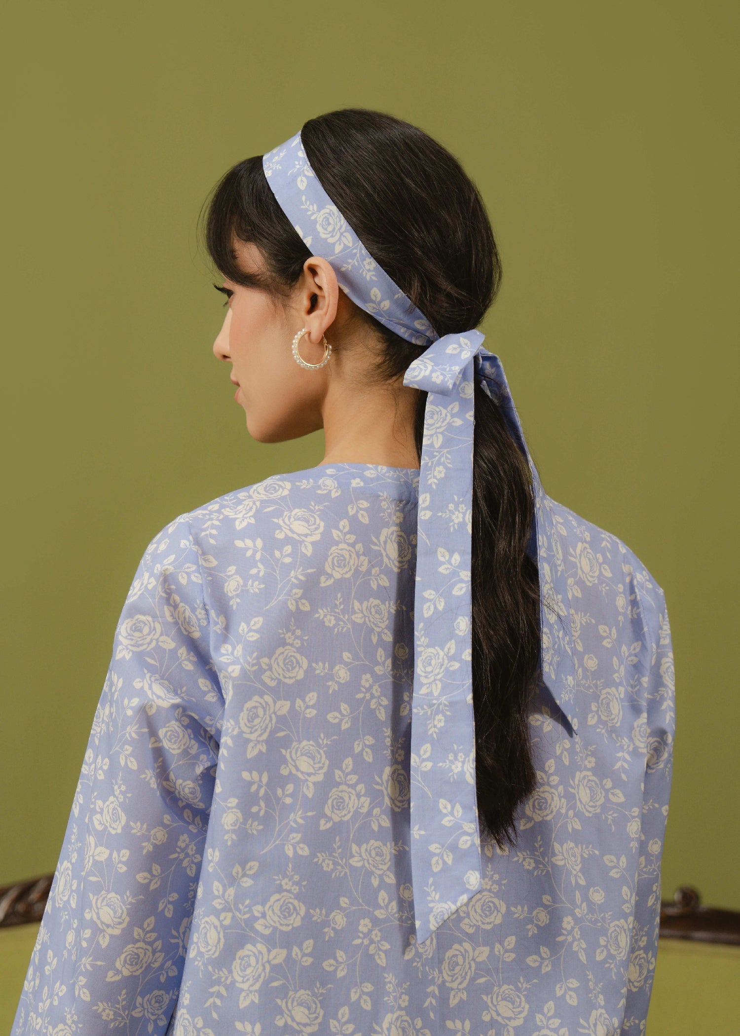 Buzzazi Periwinkle Blue Printed Suit Women 2pcs