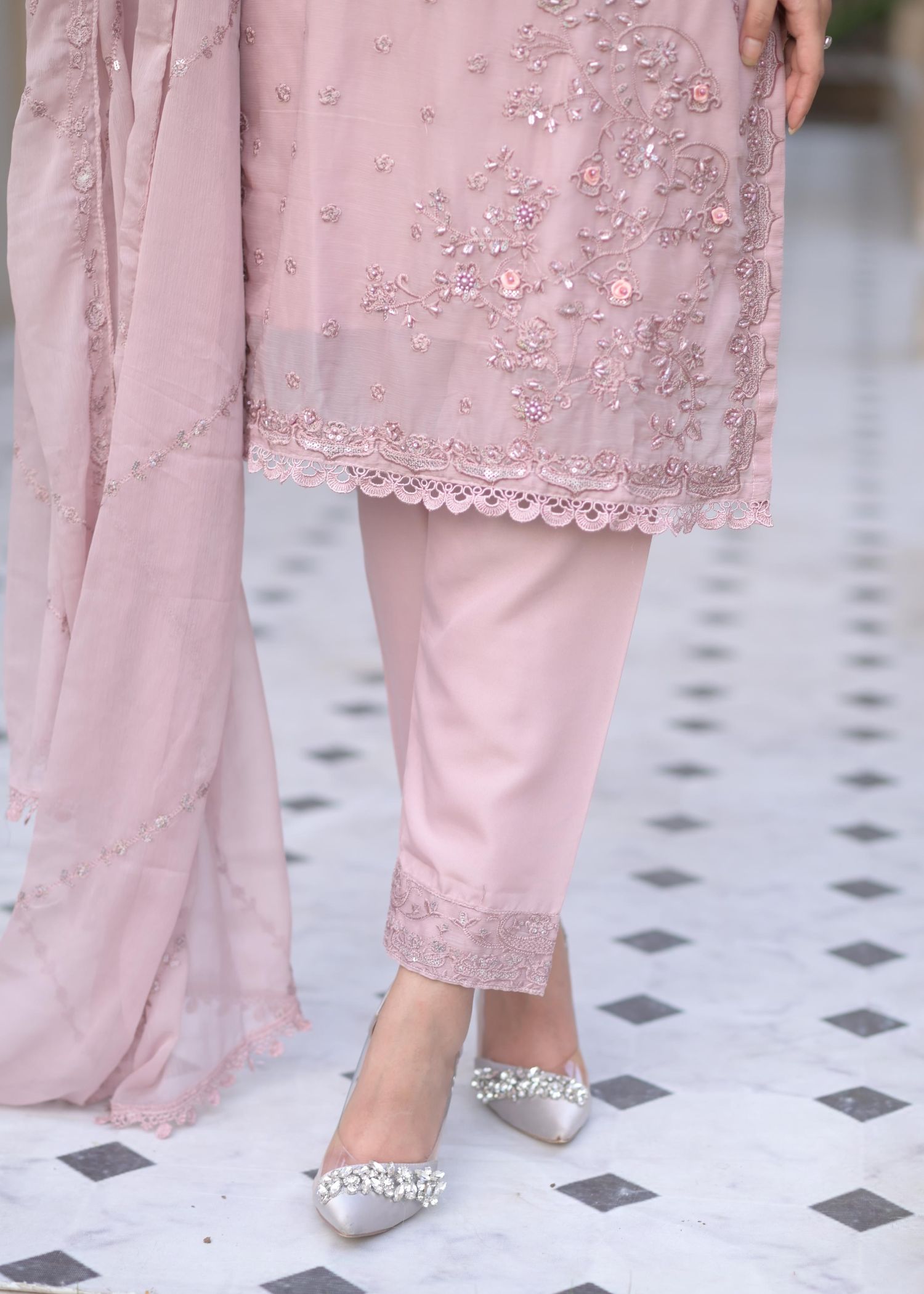 Rangoon Clothing Zariya Pastel Pink Women 3pcs