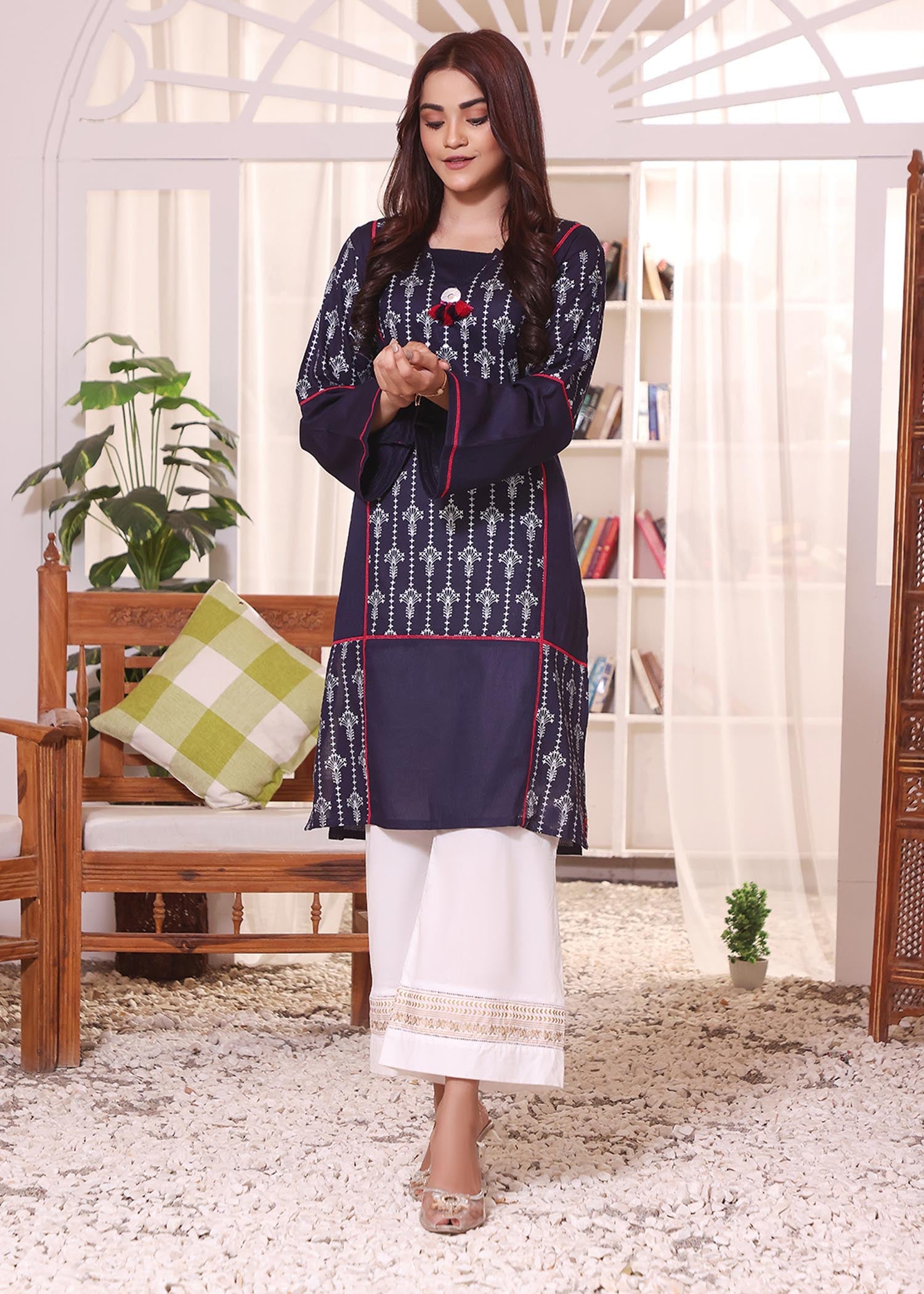 Kumash Textiles Blue Kurti Women Women 1pcs