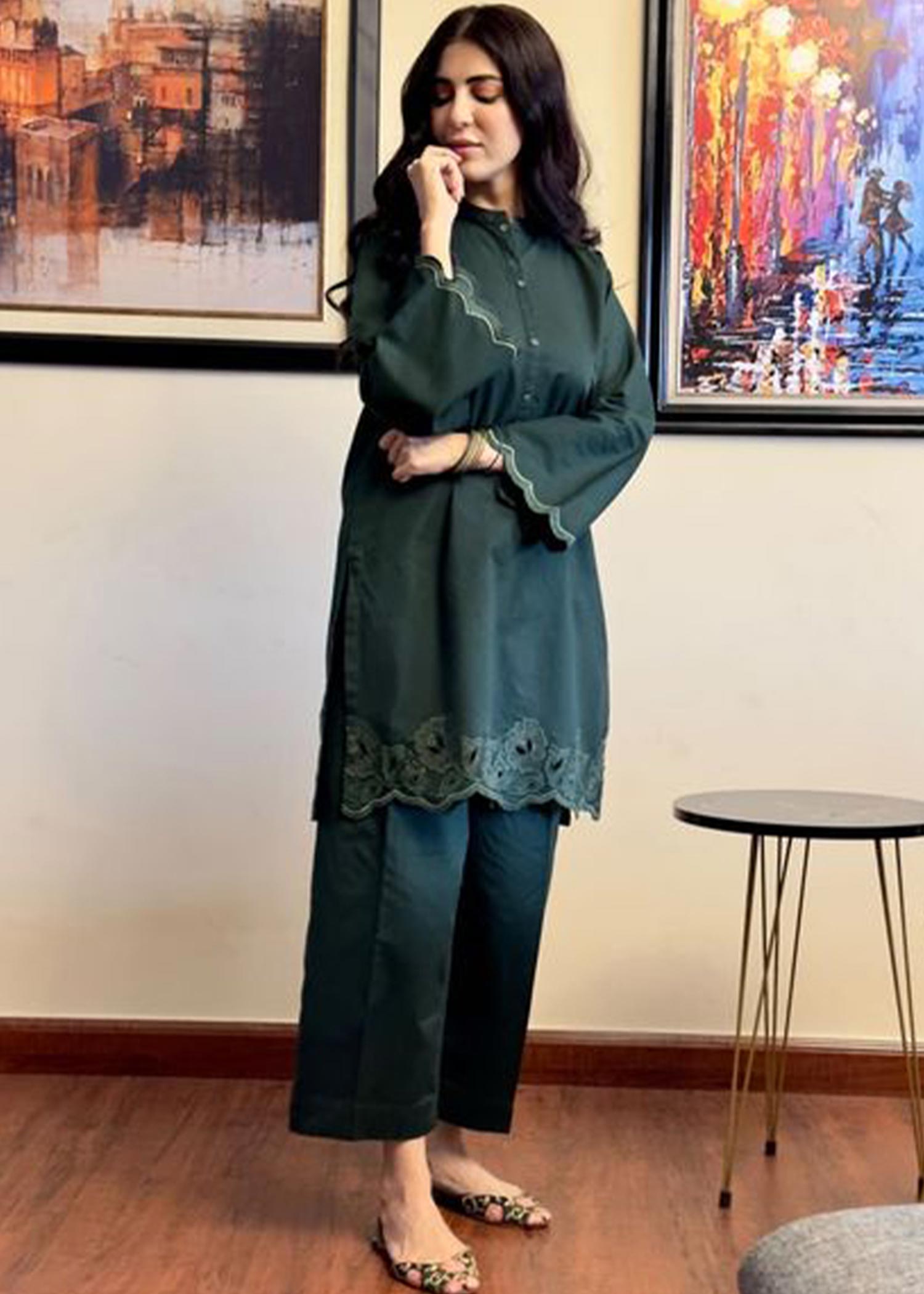 Aks-e-Jahan Emerald Suit Women 2pcs