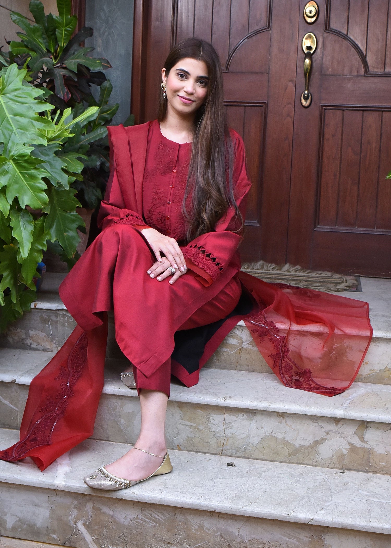 Maroon By Iqra Chaudhry Maroon by Iqra CRIMSON RED Women 2pcs