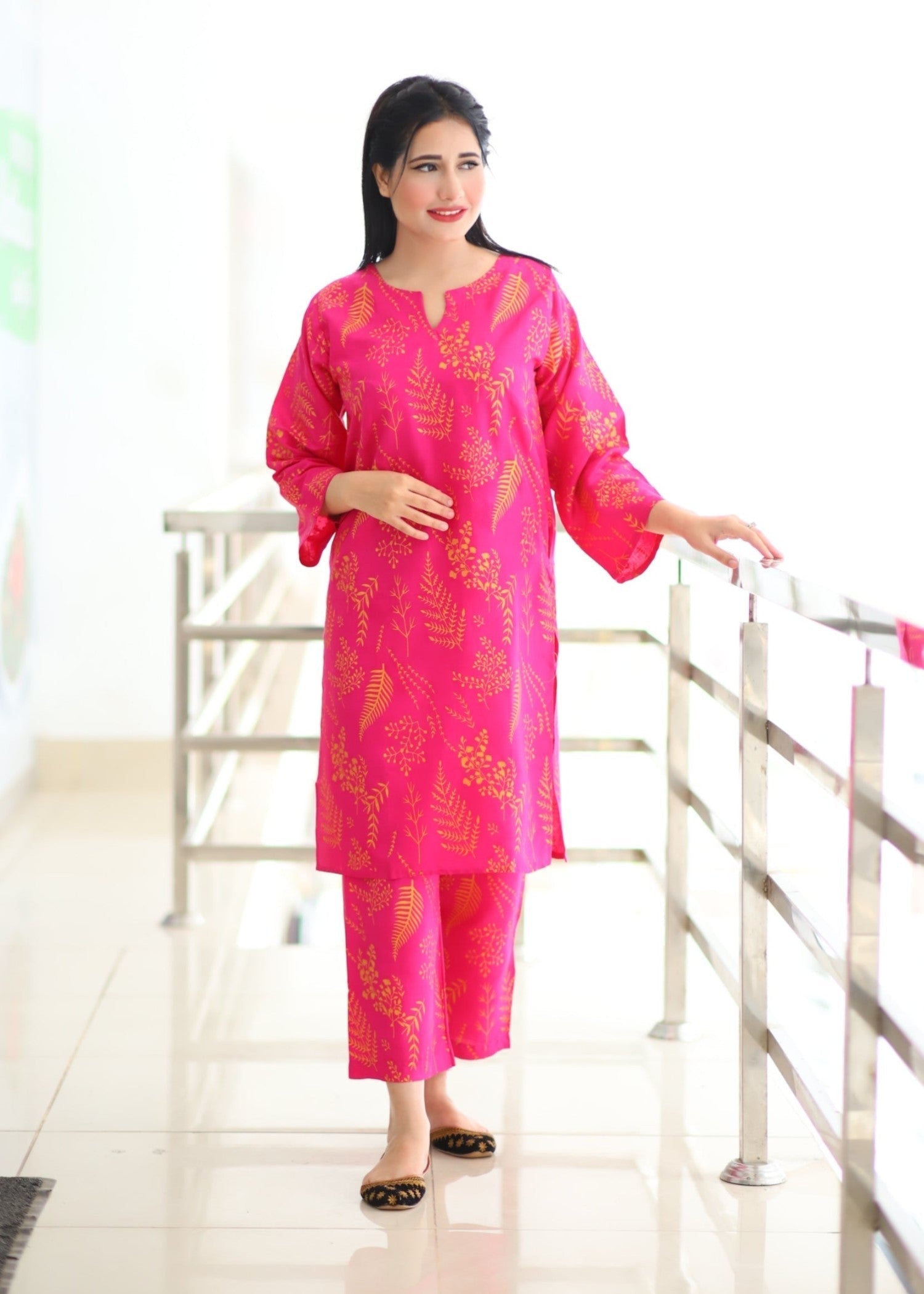 Anabya Garments Petal Pink Women 2pcs