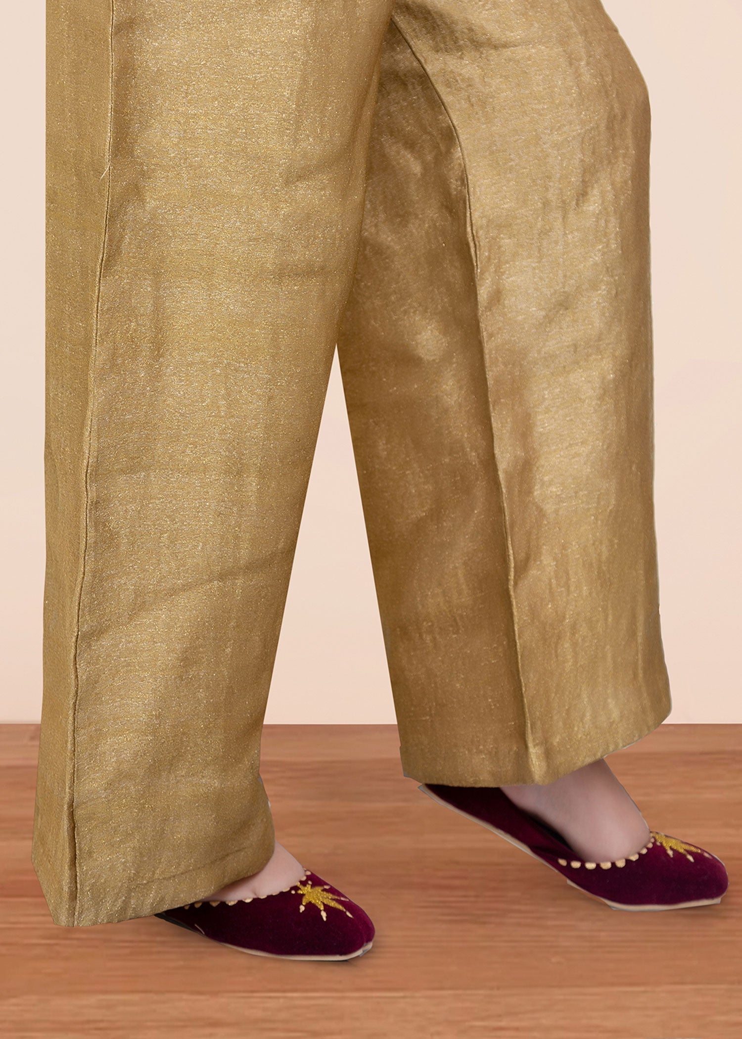 Laleen Antique Gold GHARARA Women 1pcs