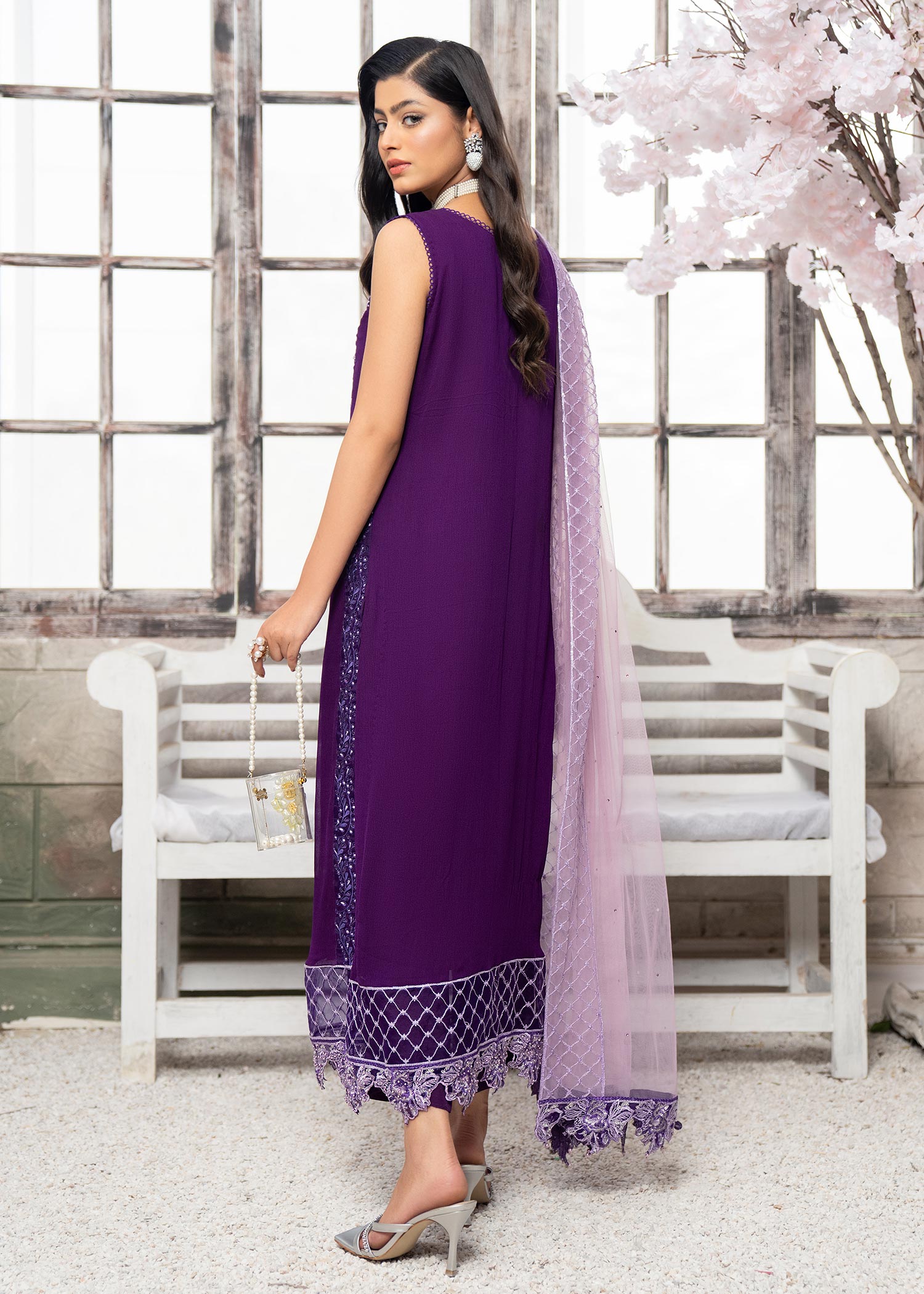 Hemstitch Violet Women 4pcs