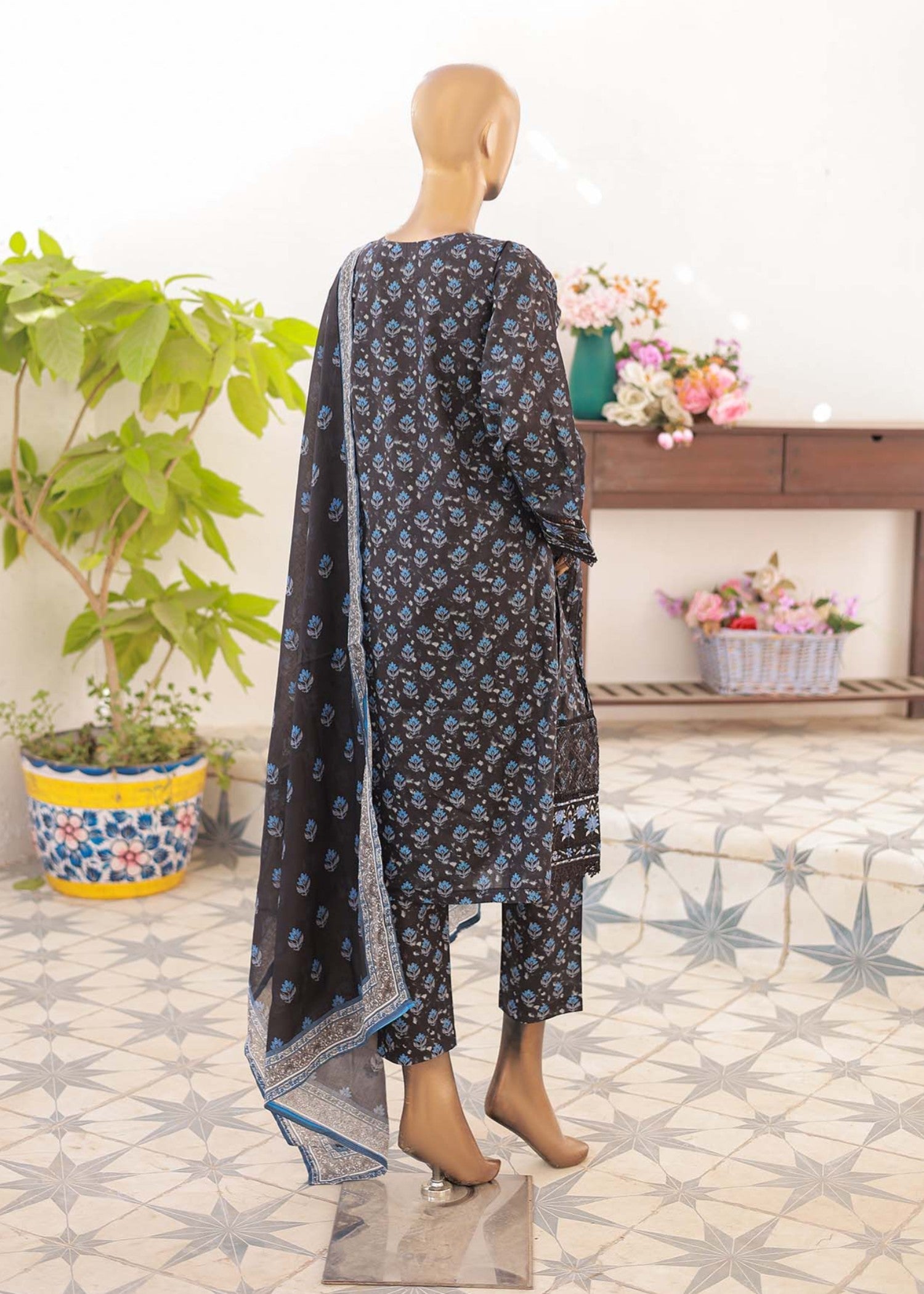 Suntex Fabrics – BLACK Festive Embroidered Women 3pcs