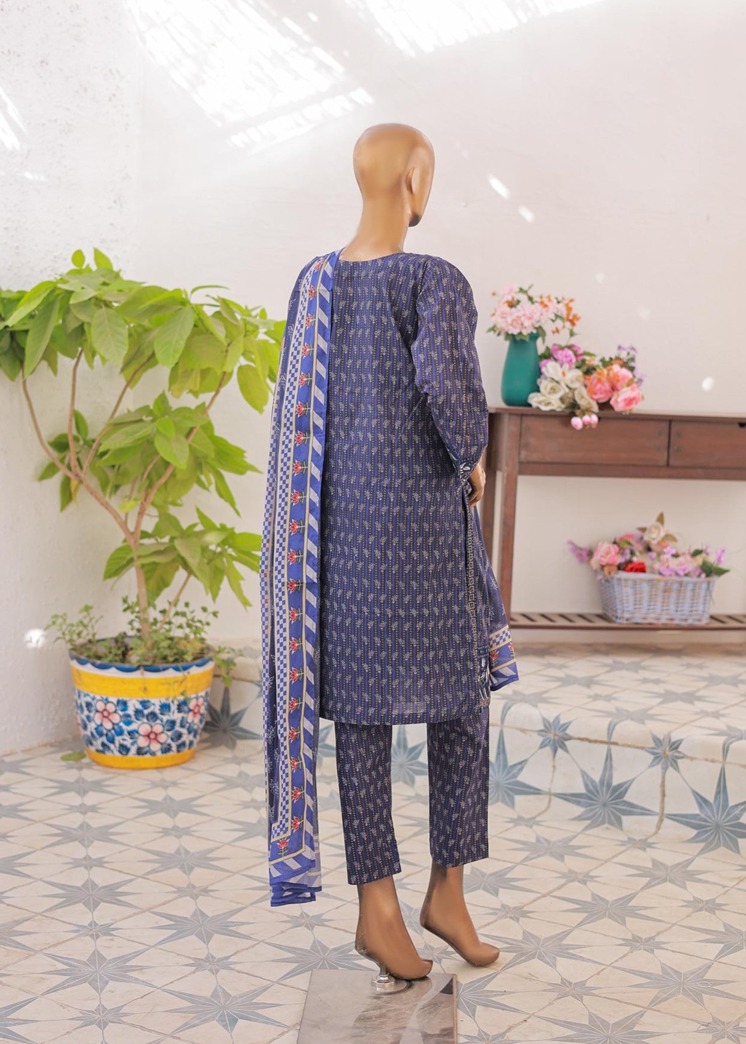 Suntex Fabrics – NAVY Festive Embroidered Women 3pcs