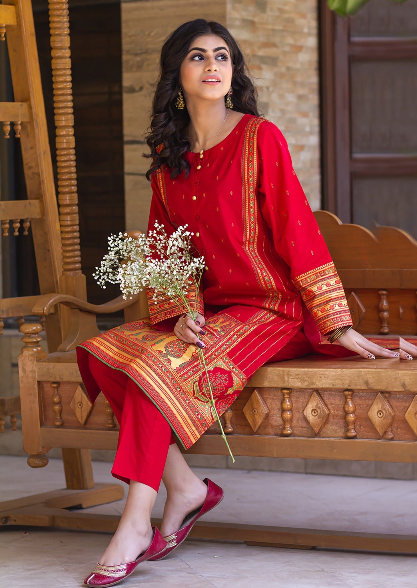 Eraj Hussain Crimson Orchids Women 2pcs