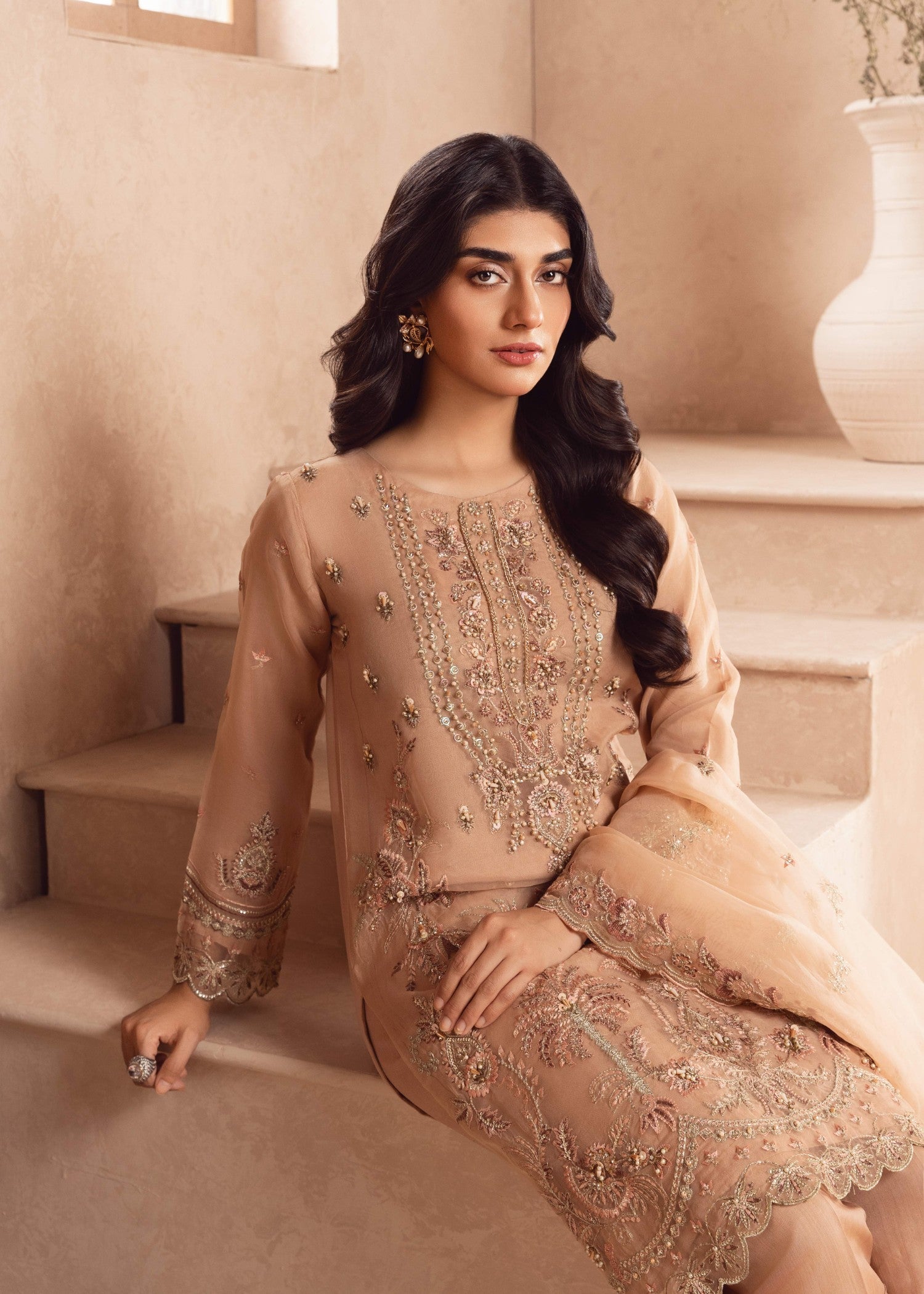 Zebaye Zareen US 536 peach Women 3pcs