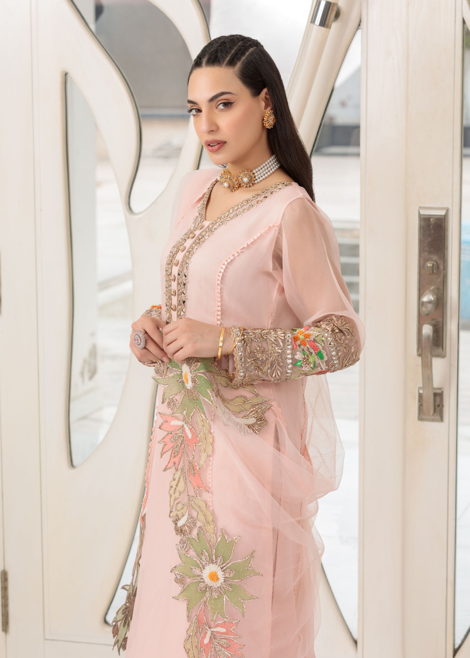 Khuda Baksh Creations M 106 Pink Women 4pcs