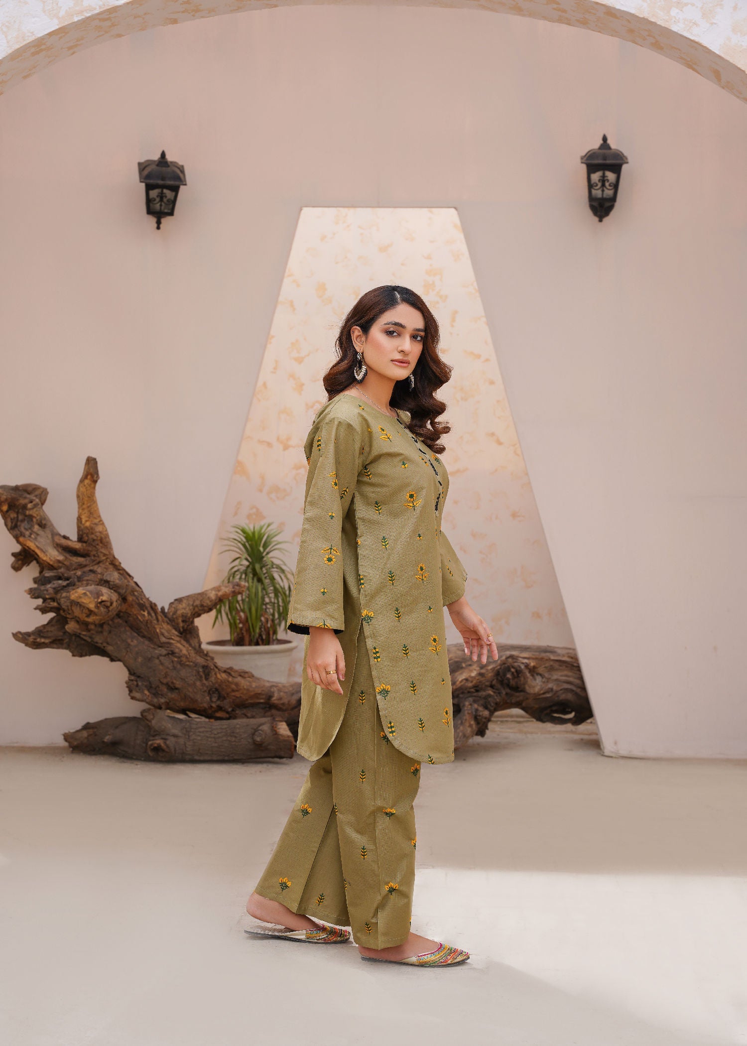 Rang Riwaj Oobi stitched embroidered kurti Women 2pcs