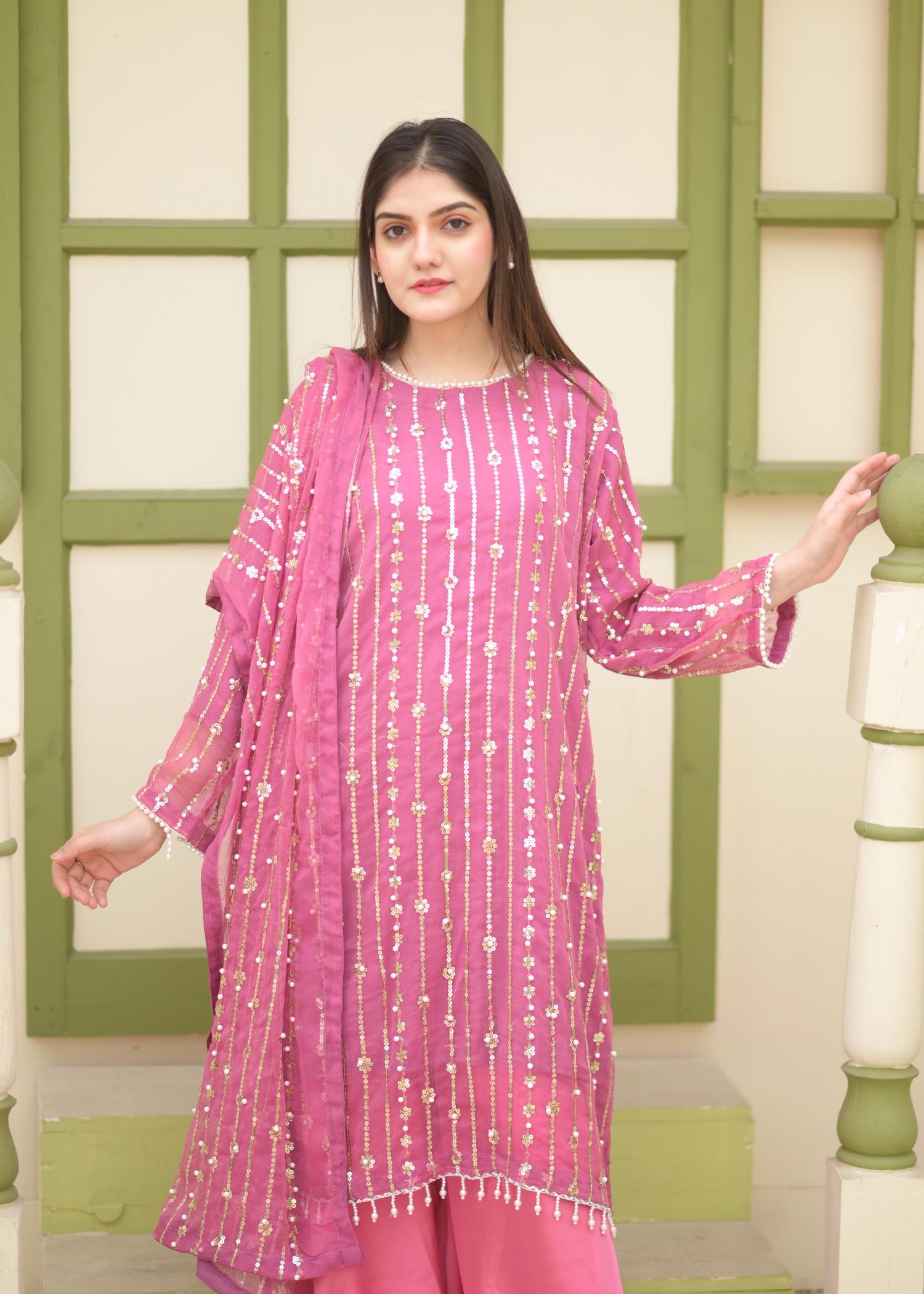 Rangoon Clothing Taabir TeaPink Women 3pcs