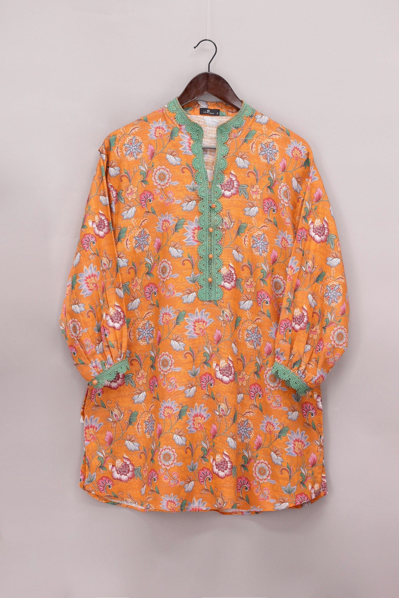 La Rosaa LA 08 Mustard Green Floral Women 1pcs