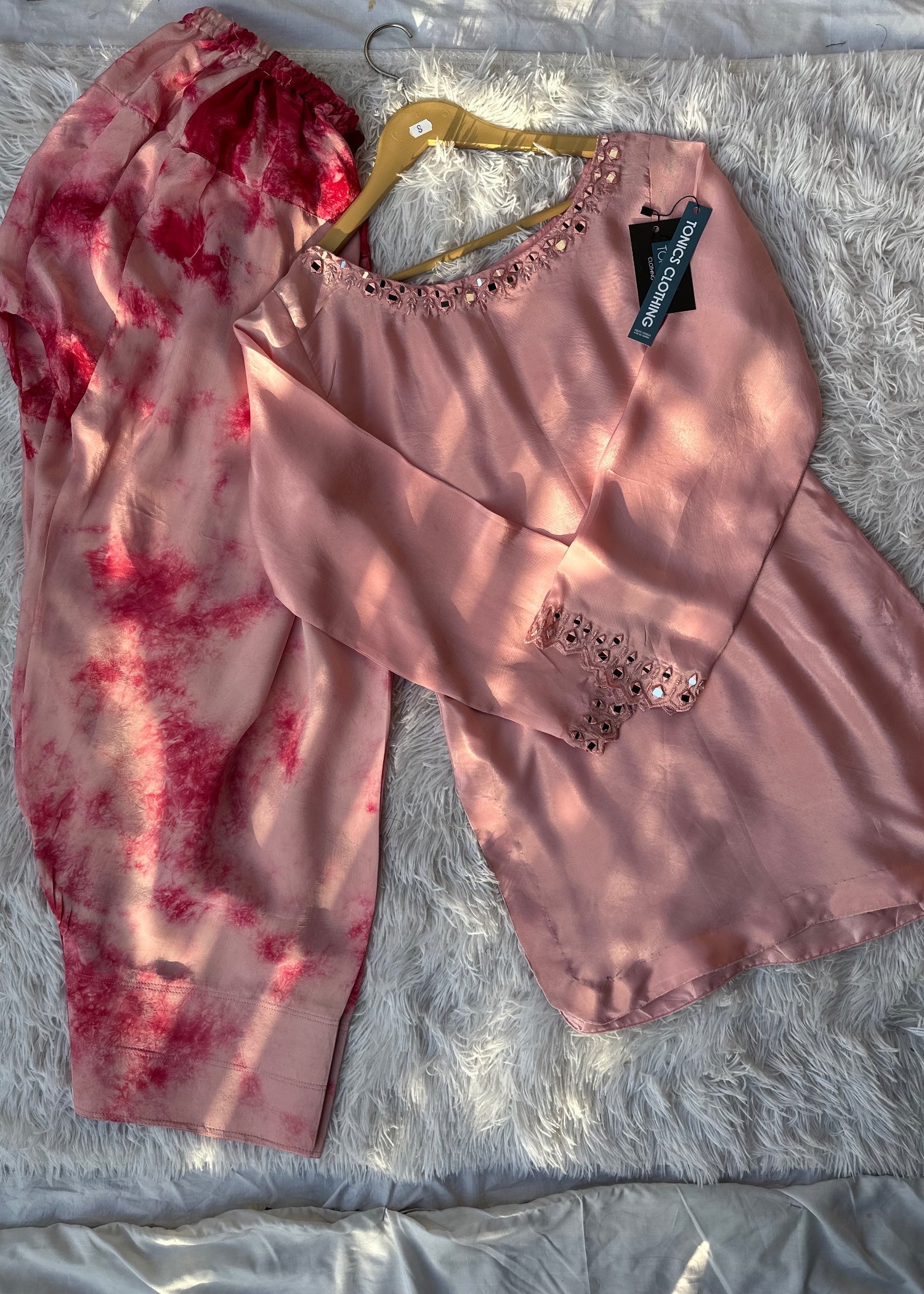 Tonics Clothing Tye Dye Farshi Shalwar Suit Women 3pcs