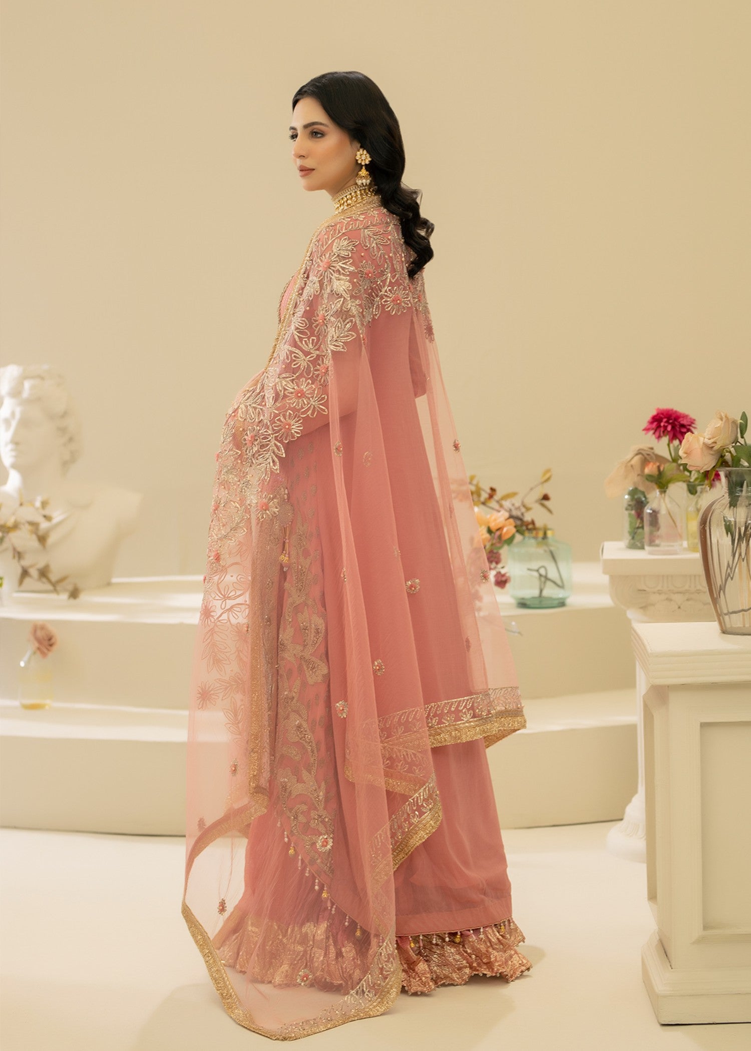 Khuda Baksh Creations M 109 Pink Women 4pcs