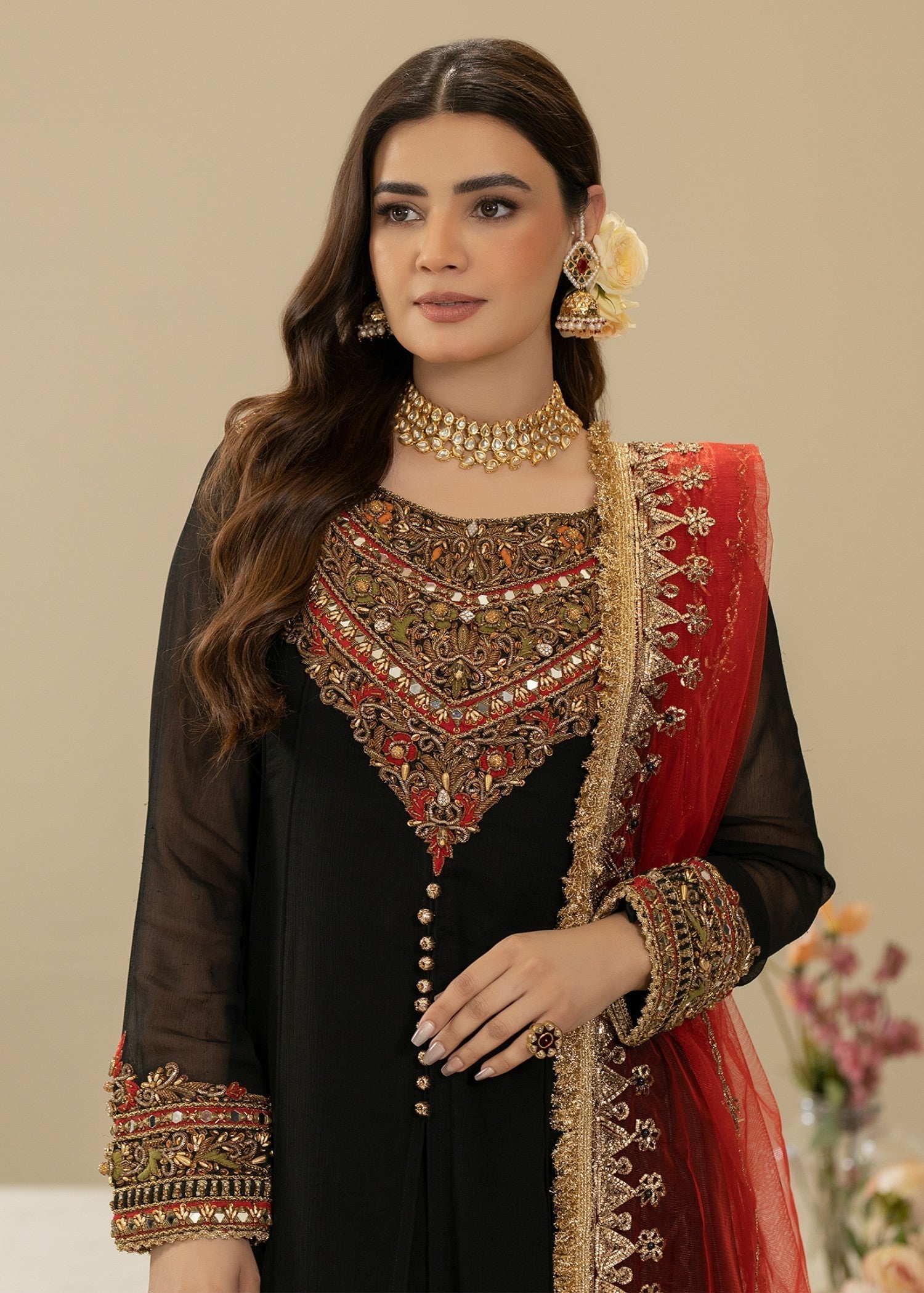 Khuda Baksh Creations Z 304 Black Women 4pcs