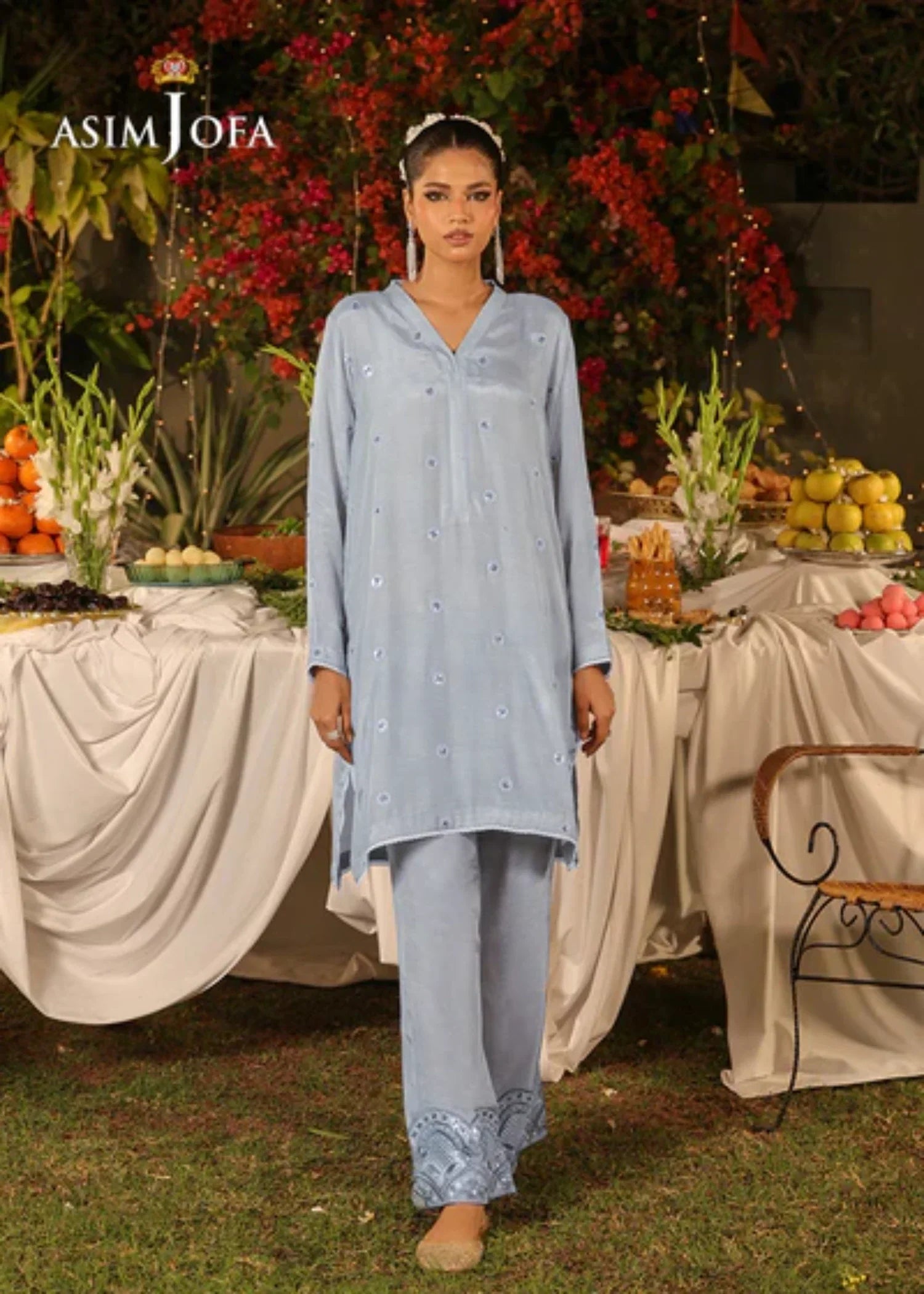 Asim Jofa AJPB 172 EMBROIDERED RAW SILK STITCHED Women 2pcs