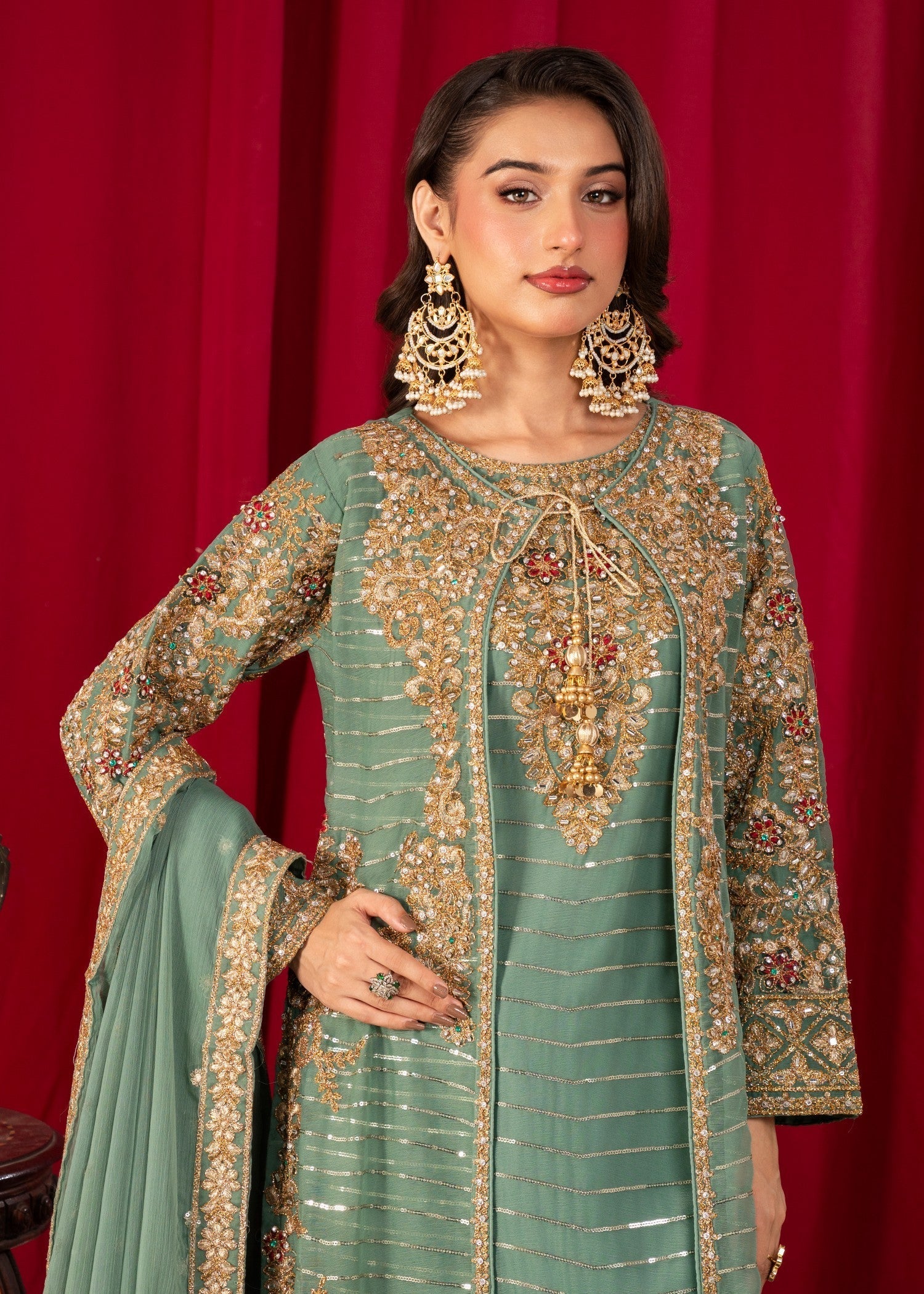 Al Burhan Apparel Maahi Green Women 3pcs