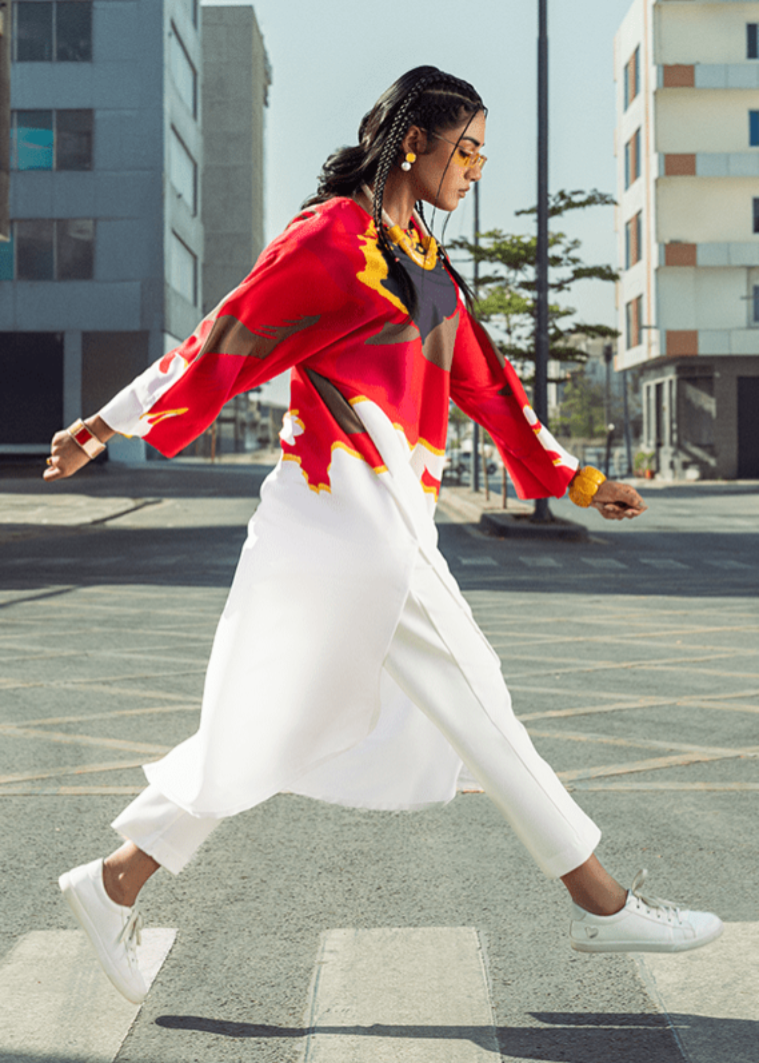 Kaanthaa Floral Flame – Stitched Women 2pcs