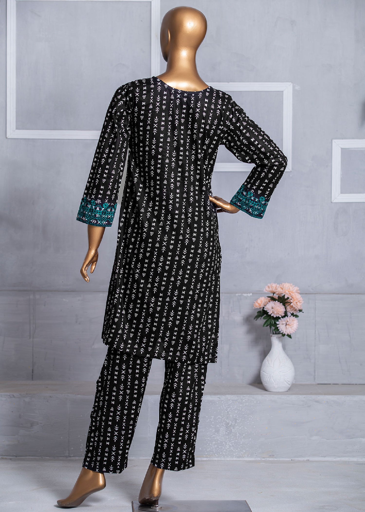 Aks Geo Noir Black Women 2pcs