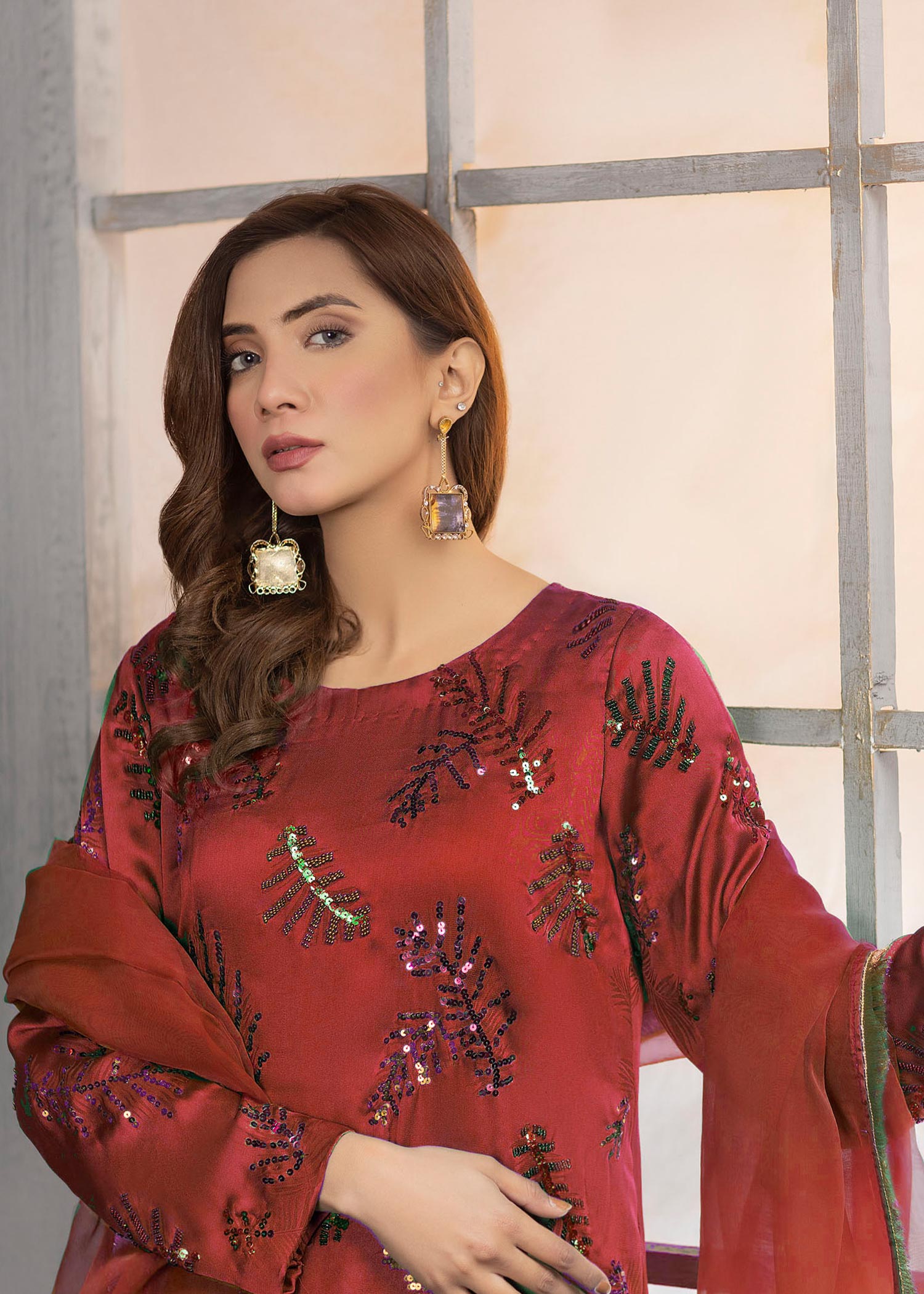 Rang-e-Meeras Palm silk 2 Women 3pcs