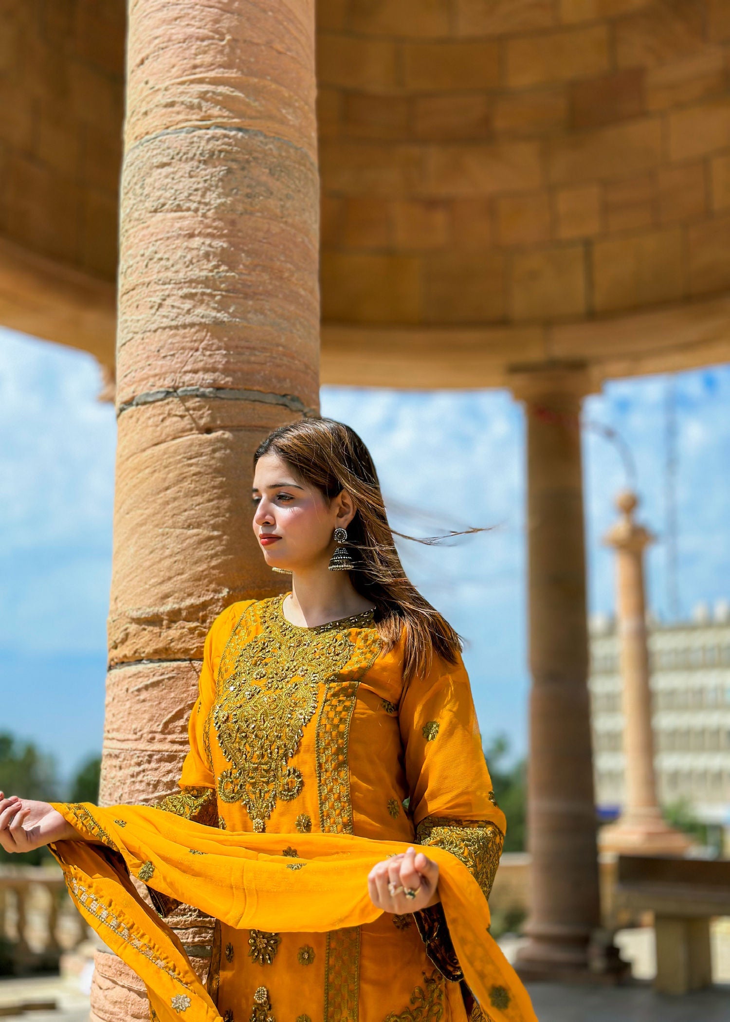 Four Season Boutique Fariha Jahan Mustard Women 3pcs