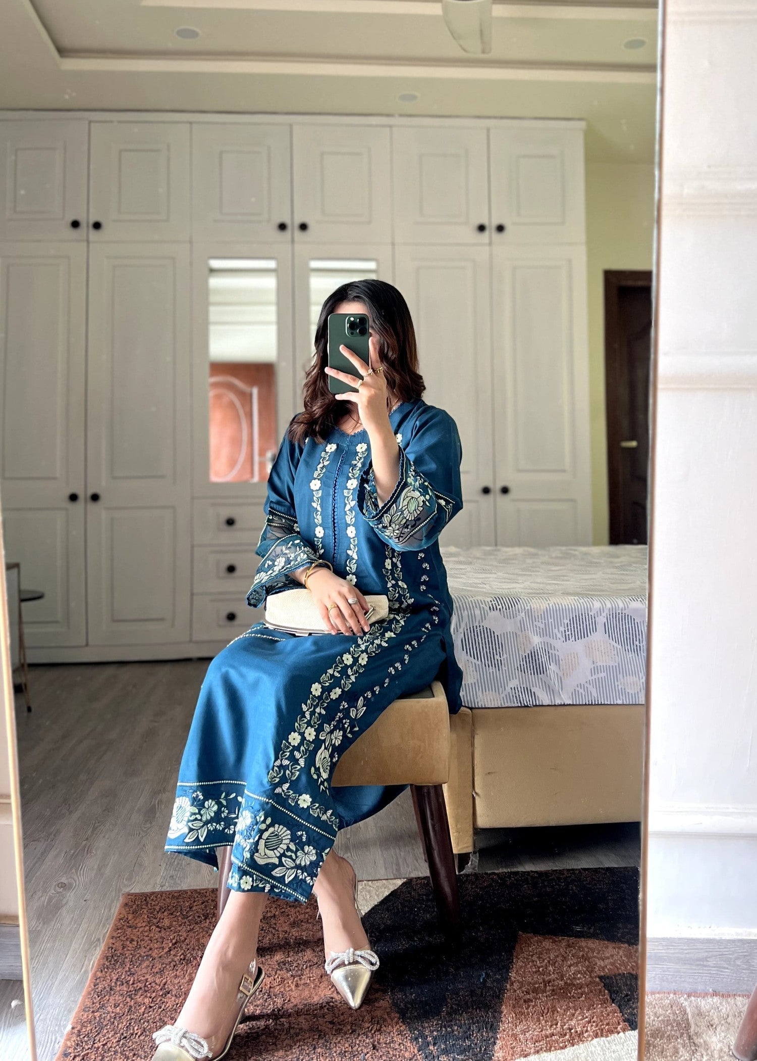 Tehzeeb Libas Sehar Embroidered Stiched Women 2pcs