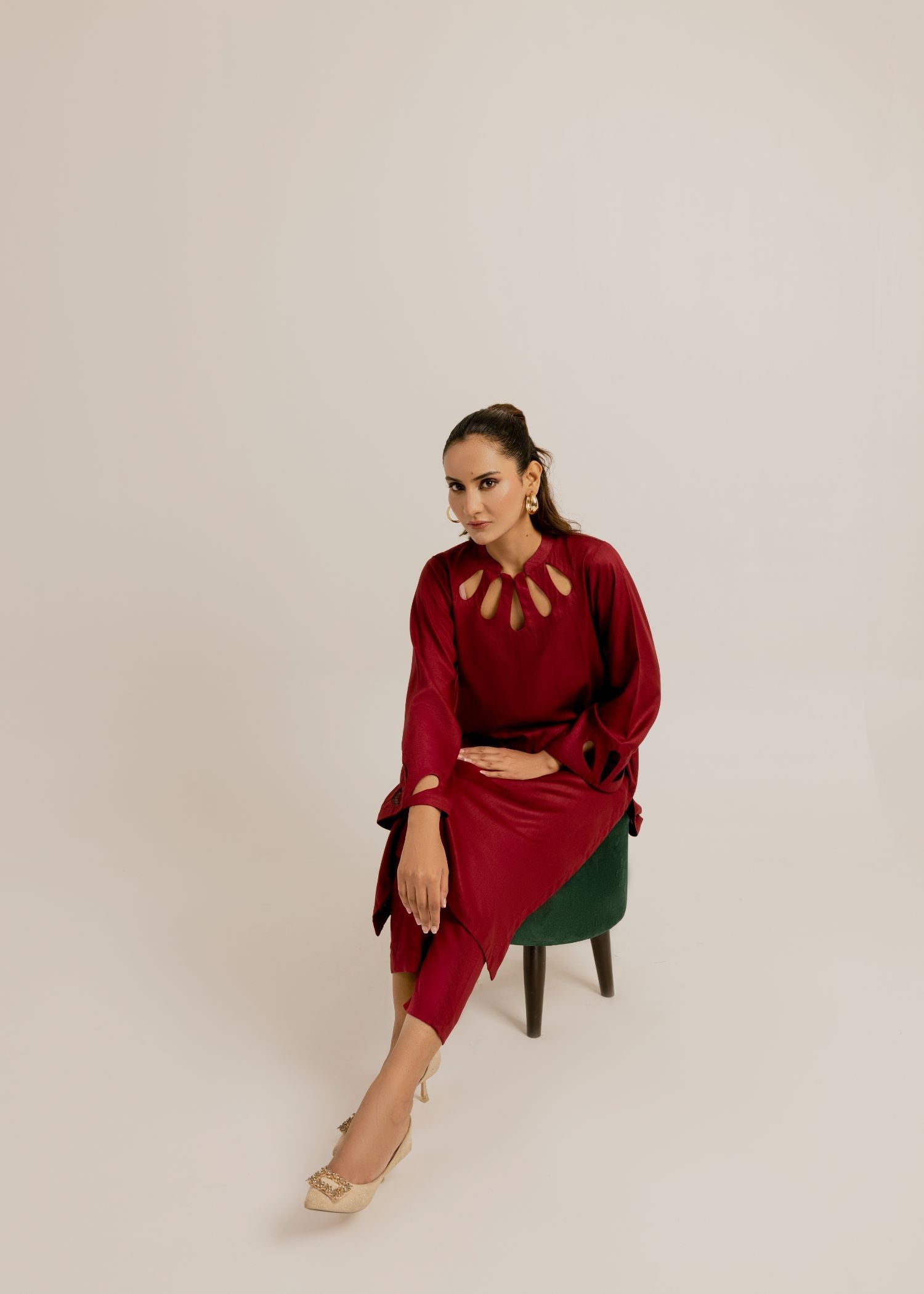 The Slay Wear Burgundy Set Women 2pcs