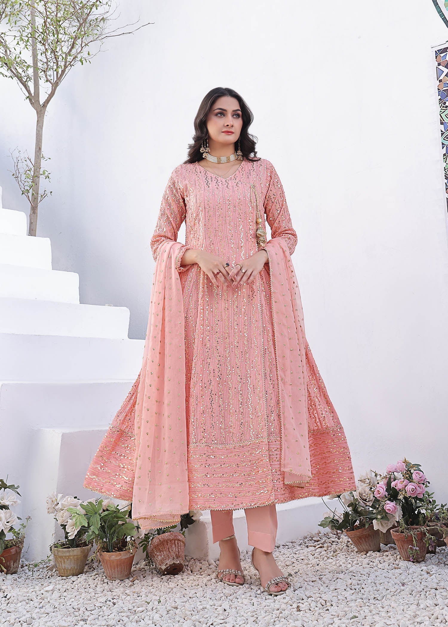 Ayesha Closet Resham Pink Blossom Women 3pcs