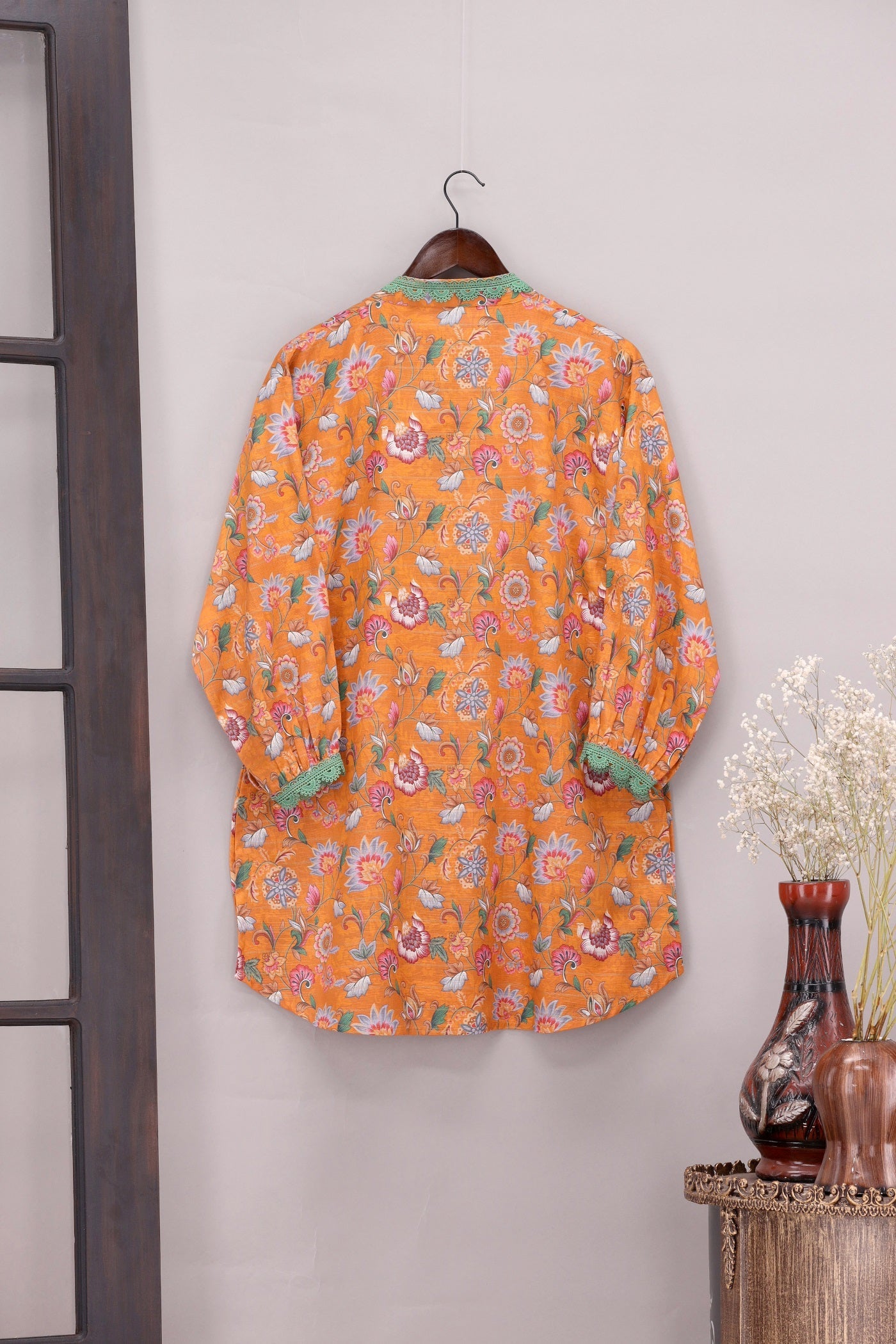 La Rosaa LA 08 Mustard Green Floral Women 1pcs