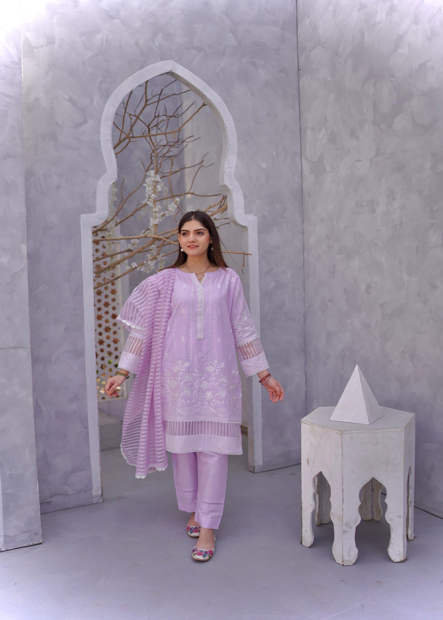 Mishkaat Clothing Paro Lilac Women 3pcs