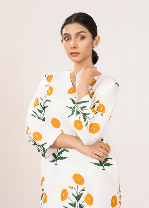 Anabya Garments MUSTURD SUNFLOWER Women 2pcs