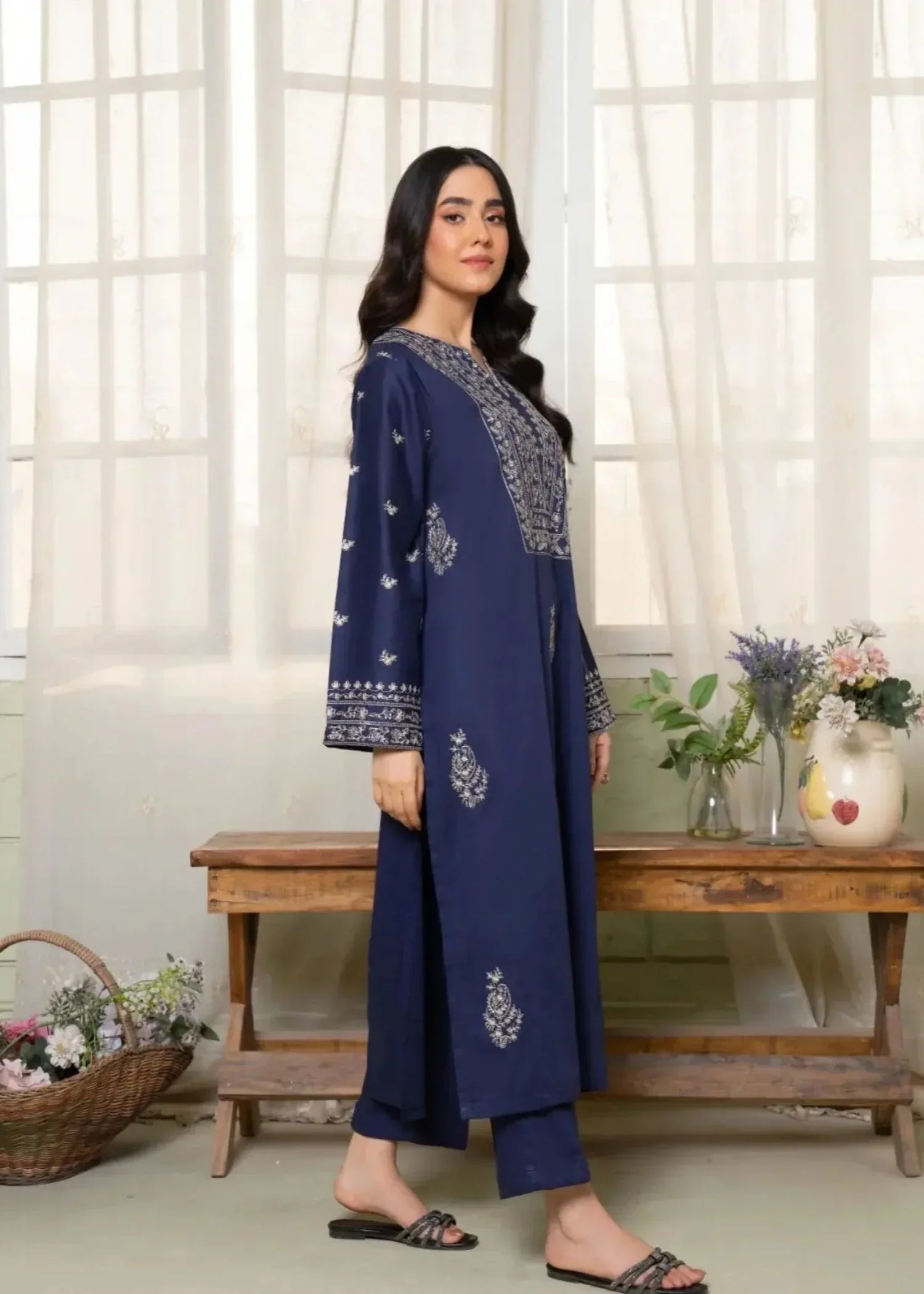 Shehroz Fashion ROYAL DUCK EMBROIDERED LAWN DRESS Women 2pcs