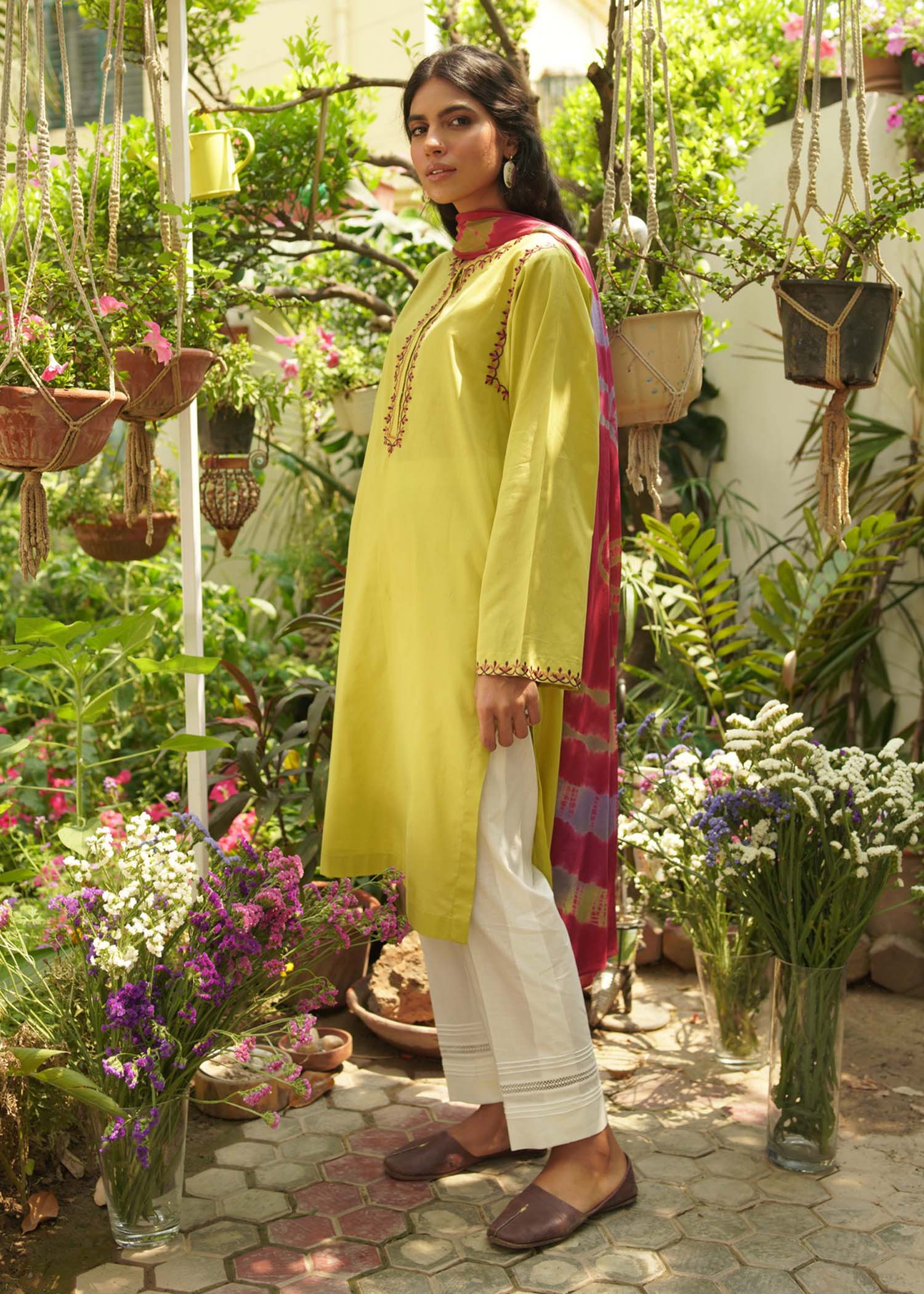 Bespoke Mehendi Green kurta BS SS21 04 Women 2pcs