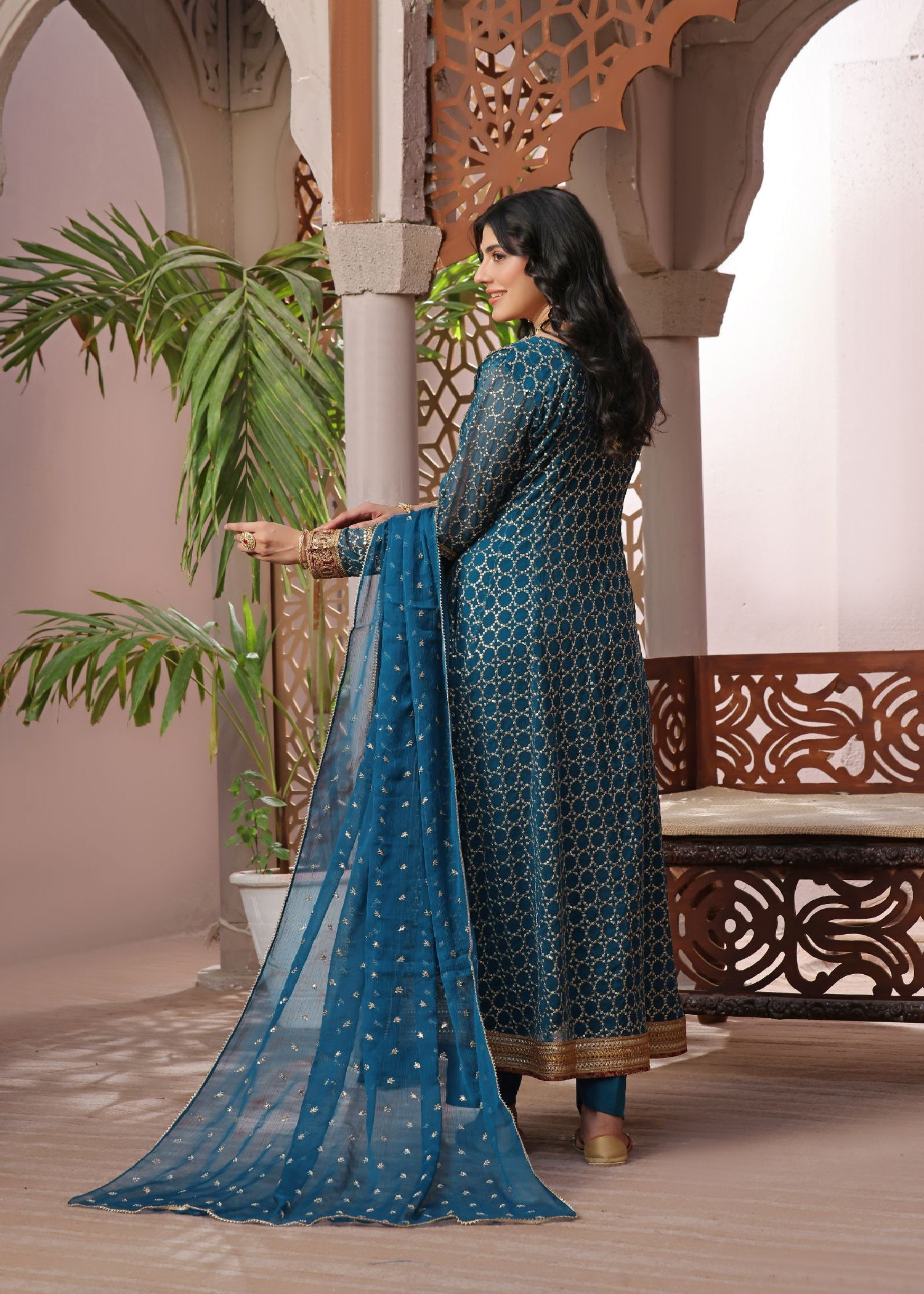 Ayesha Closet Shehzadi Teal Illusion Women 3pcs