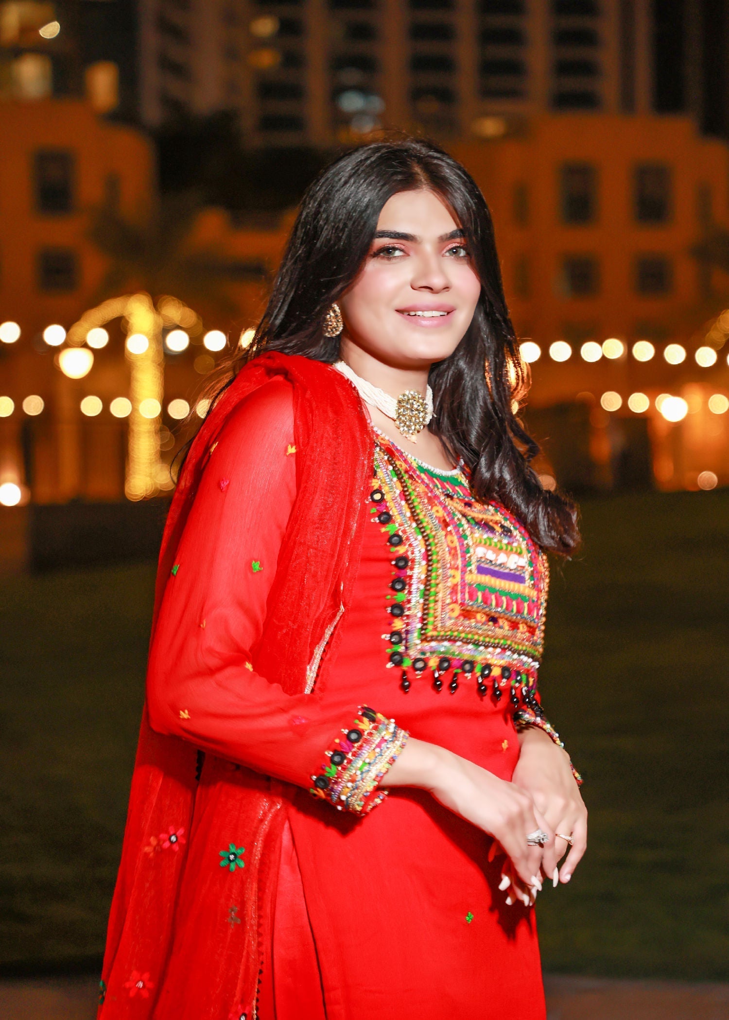 Khuda Baksh Creations Z 282 Red Women 4pcs