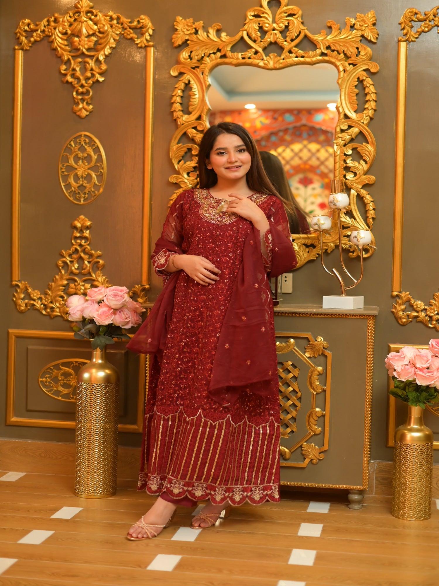 Four Season Boutique MANO FROK MAROON Women 3pcs