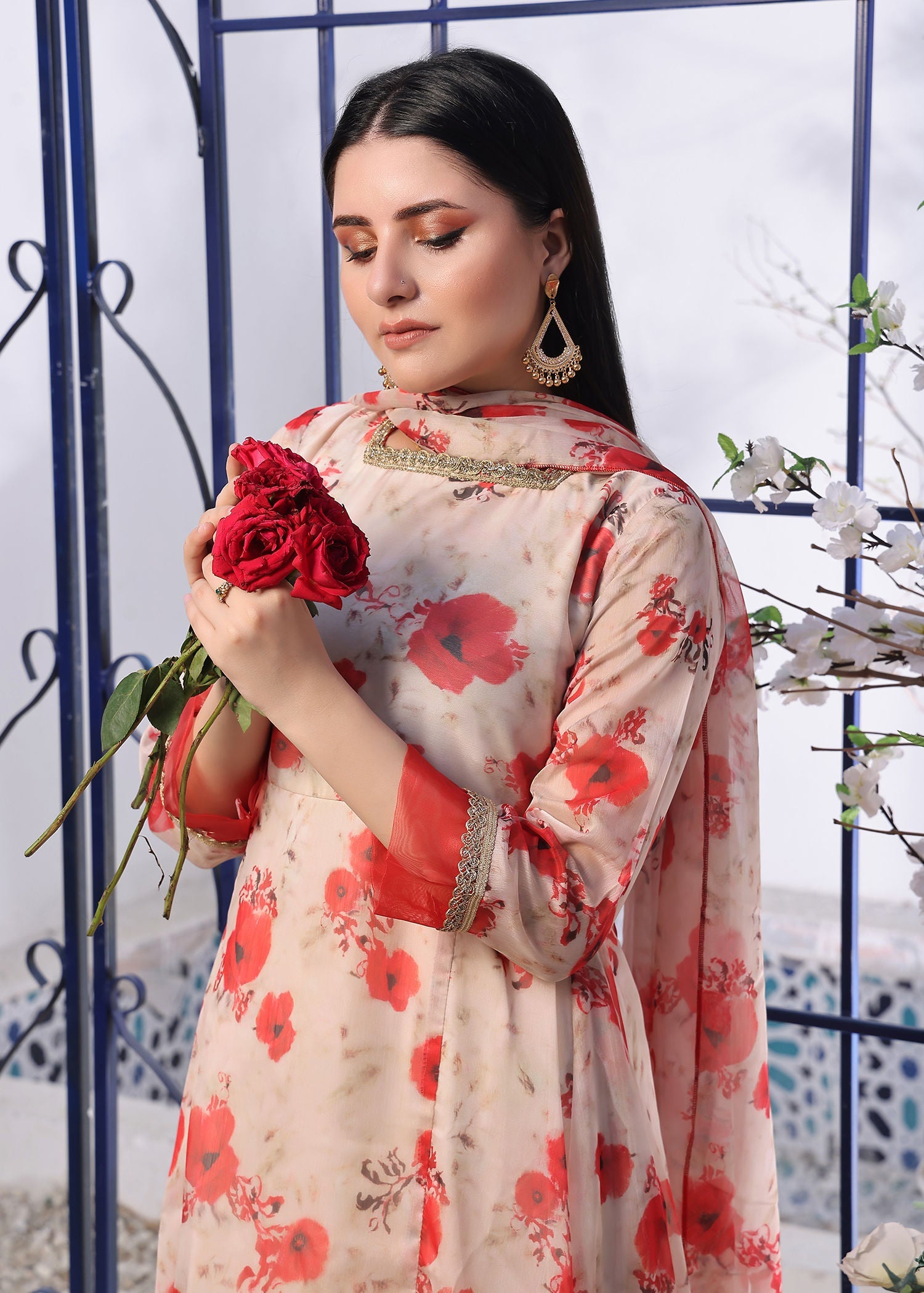 Nazmina Ruby red amaryllis Women 3pcs