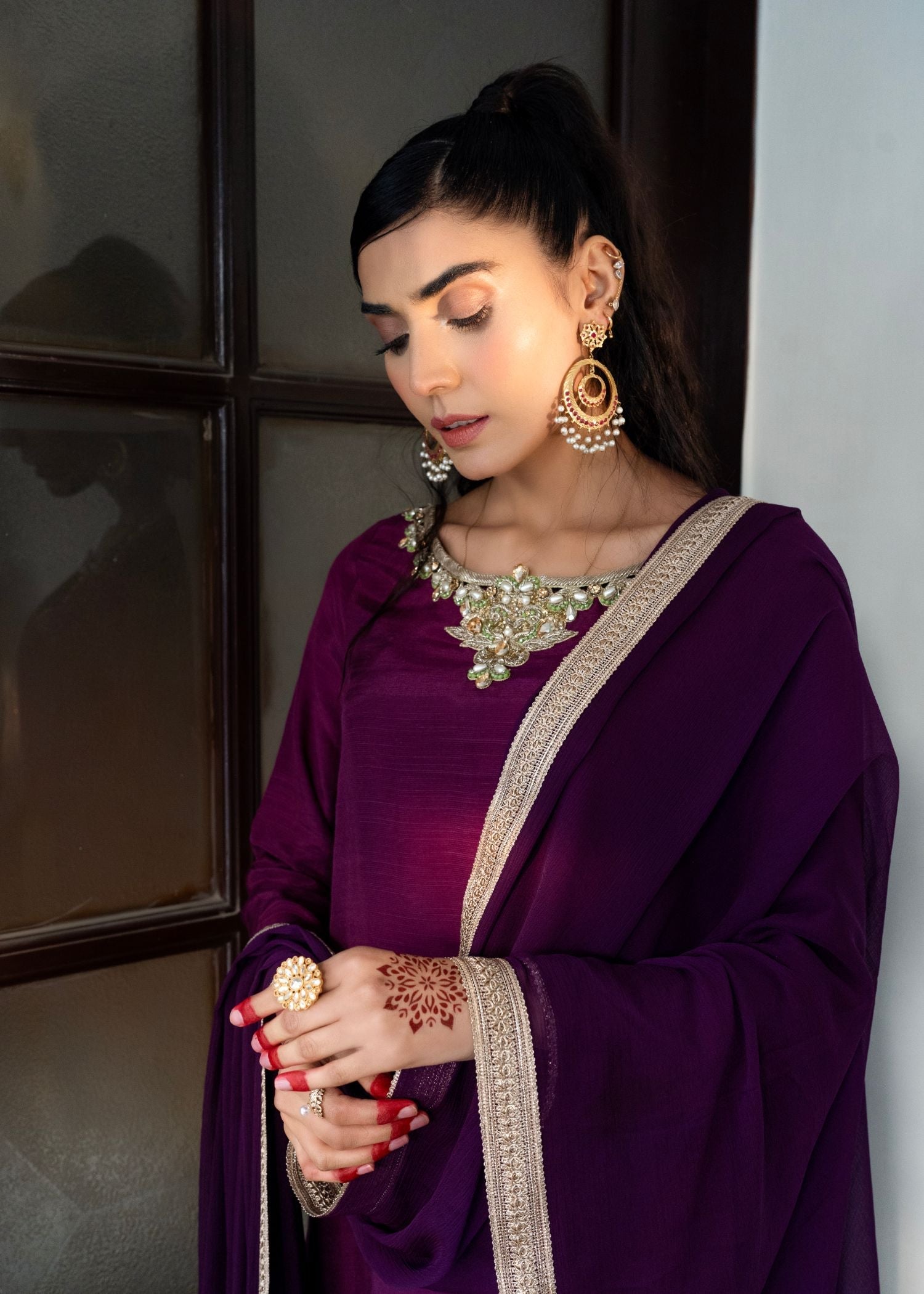 Zarsah Royal purple Trio Women 3pcs