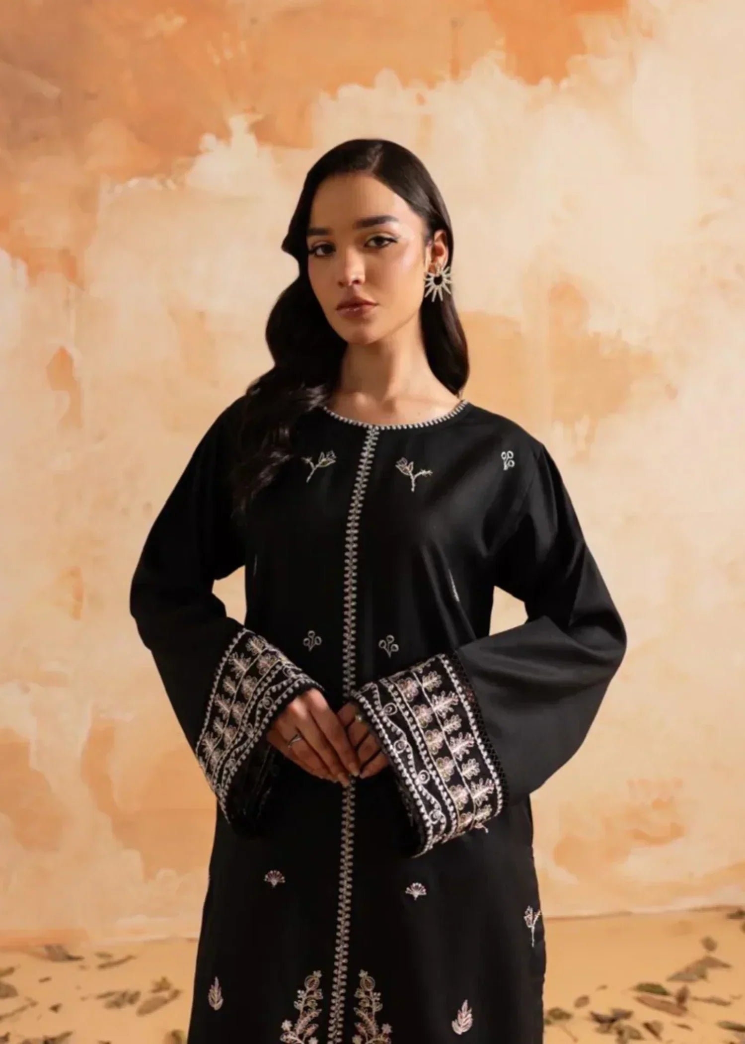 The Turkish Wear BACK BLUSH SEQUIN EMBROIDERED Women 2pcs