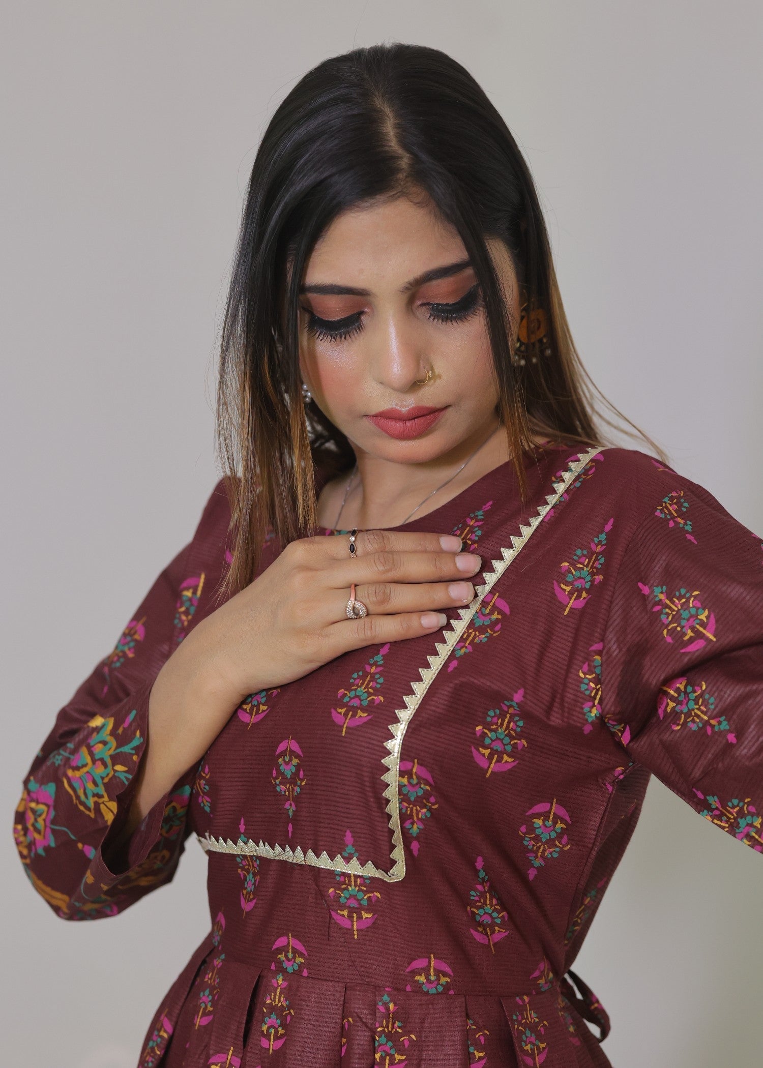 Libas Thread Cotton Maxi New Women 2pcs